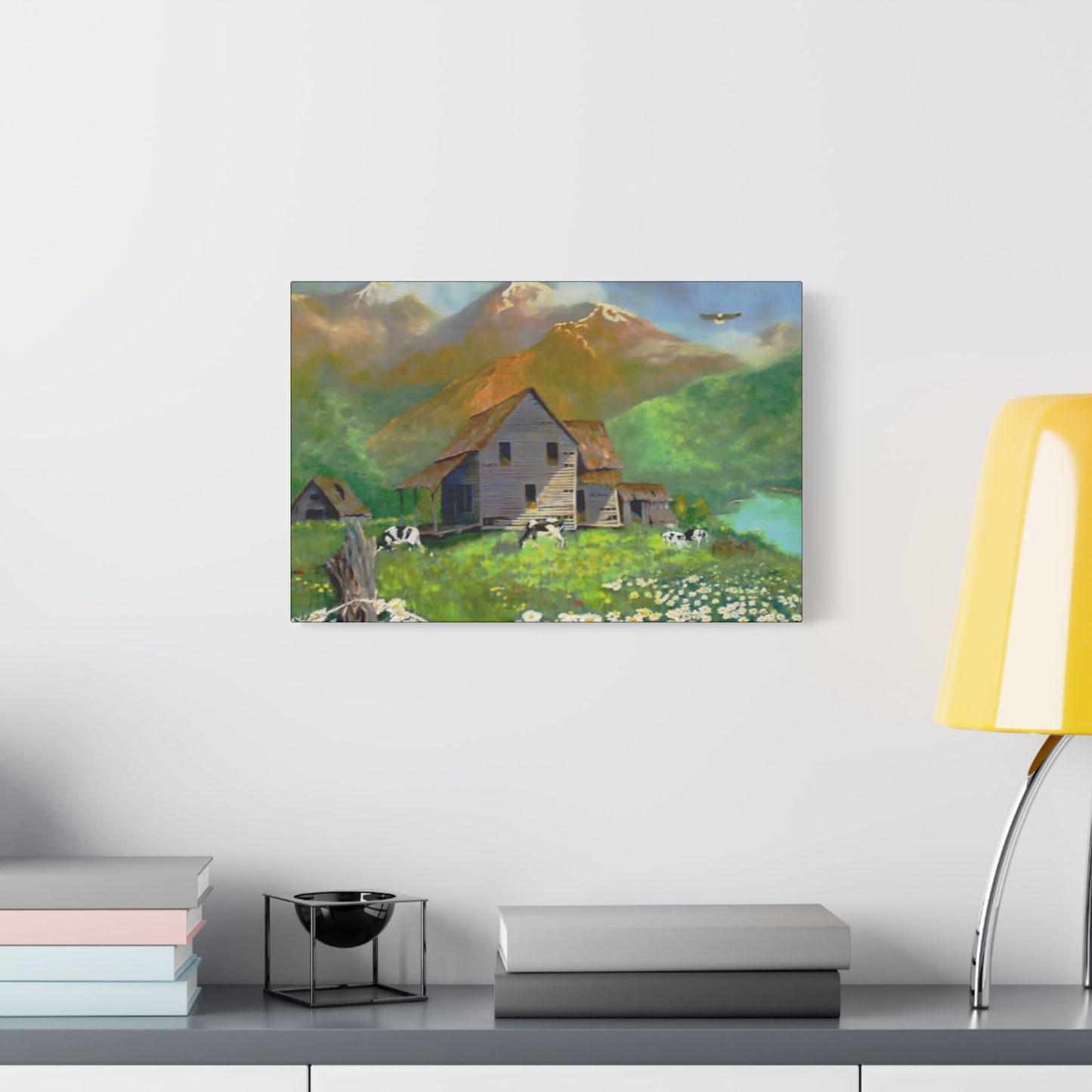 The Cows- Art- Gallery Wrapped- Satin Stretched Canvas Gallery Wraps - No Frame Needed