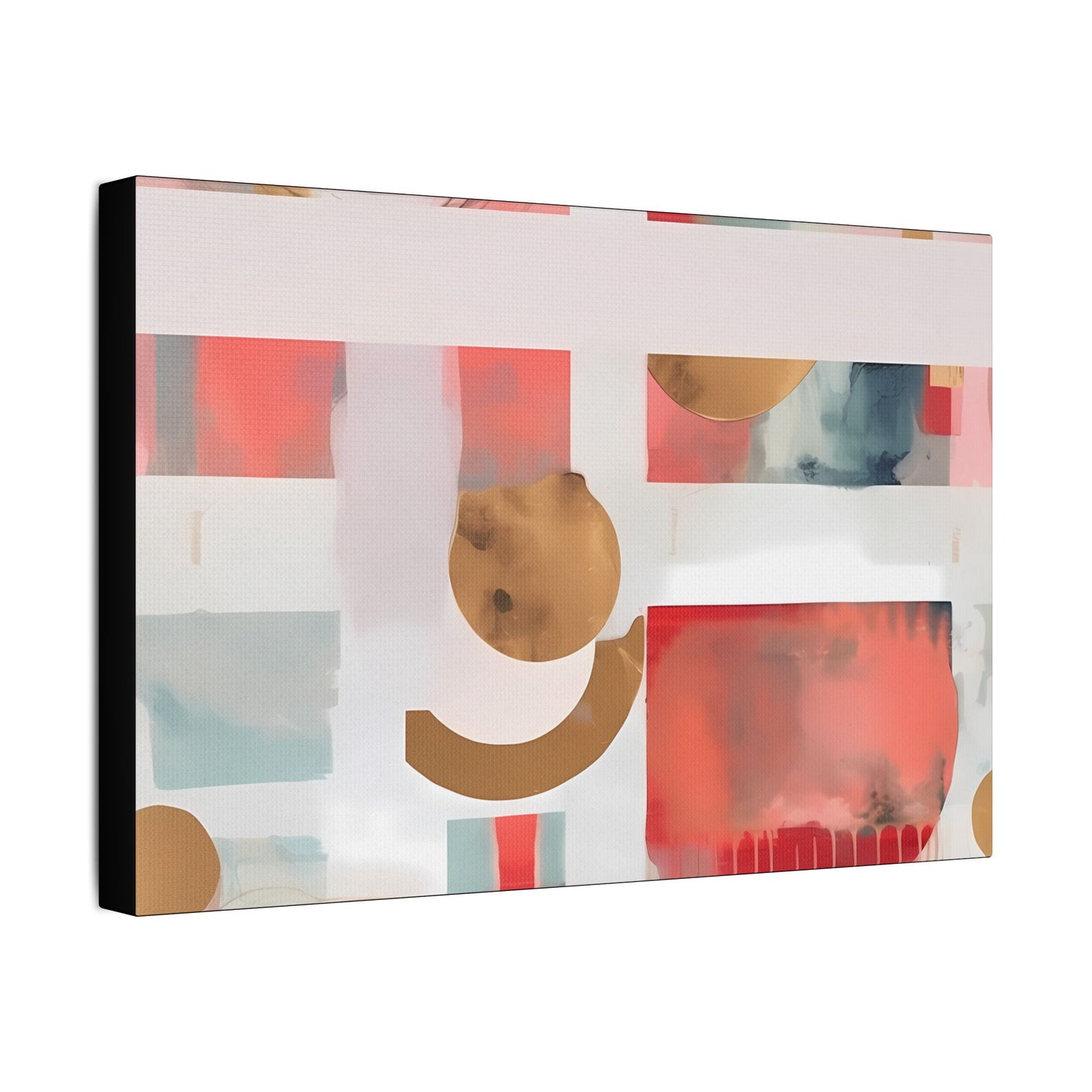 Abstract Shape- Art- Gallery Wrapped- Satin Stretched Canvas Gallery Wraps - No Frame Needed