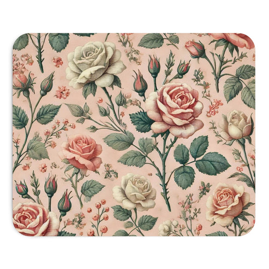 Shabby Chic Pink Rose Mousepad