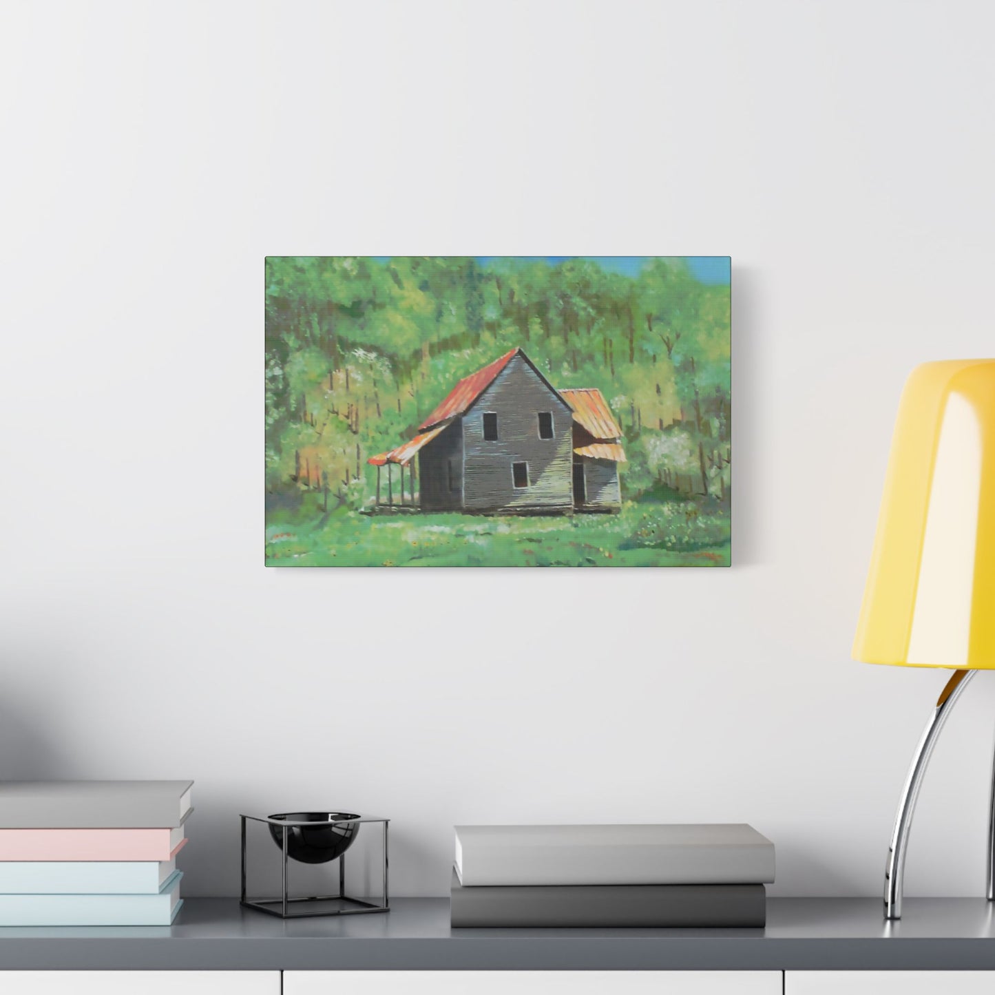 The Homeplace- Art- Gallery Wrapped- Satin Stretched Canvas Gallery Wraps - No Frame Needed