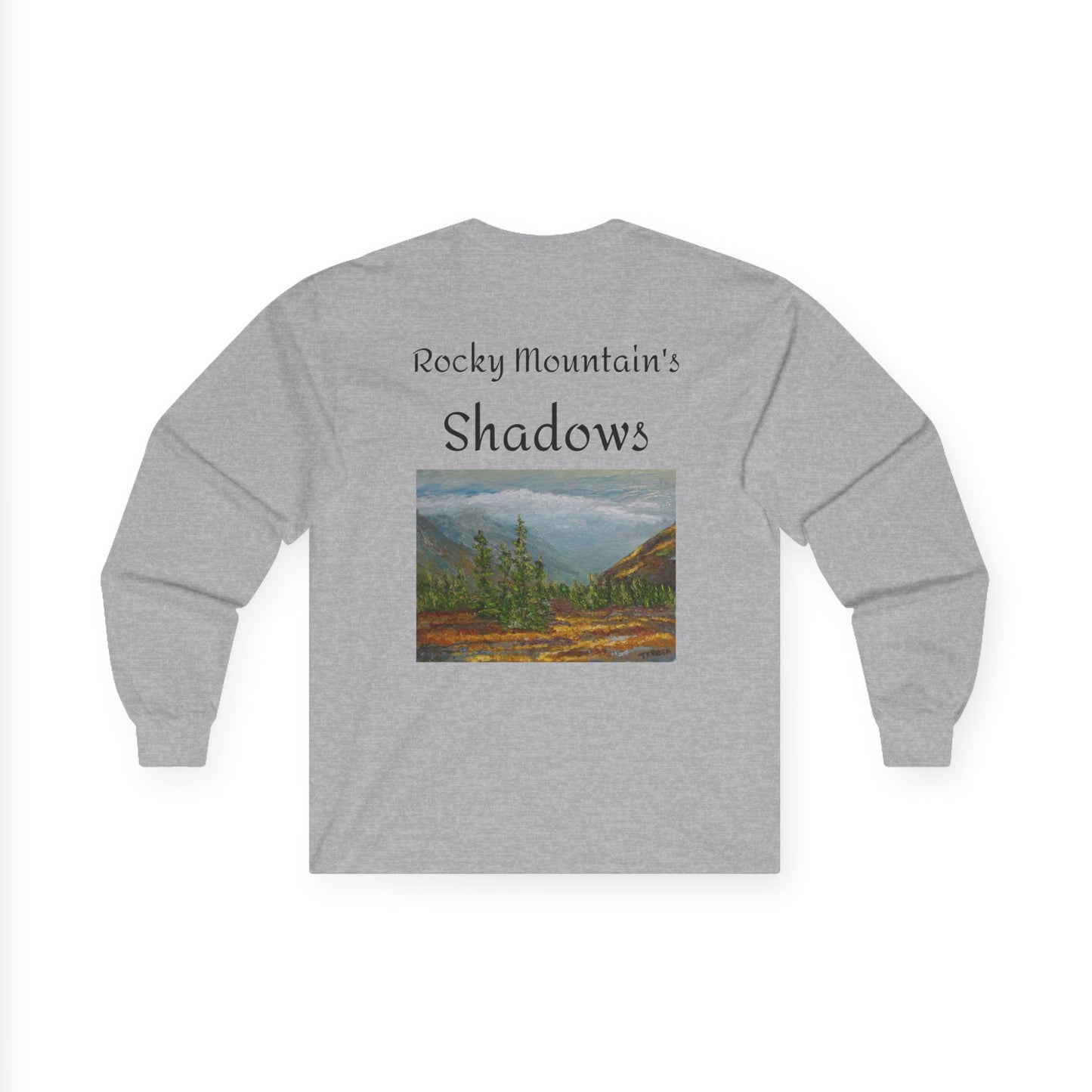 "Rocky Mountain's Shadows" Long Sleeve Casual Unisex Tee Shirt