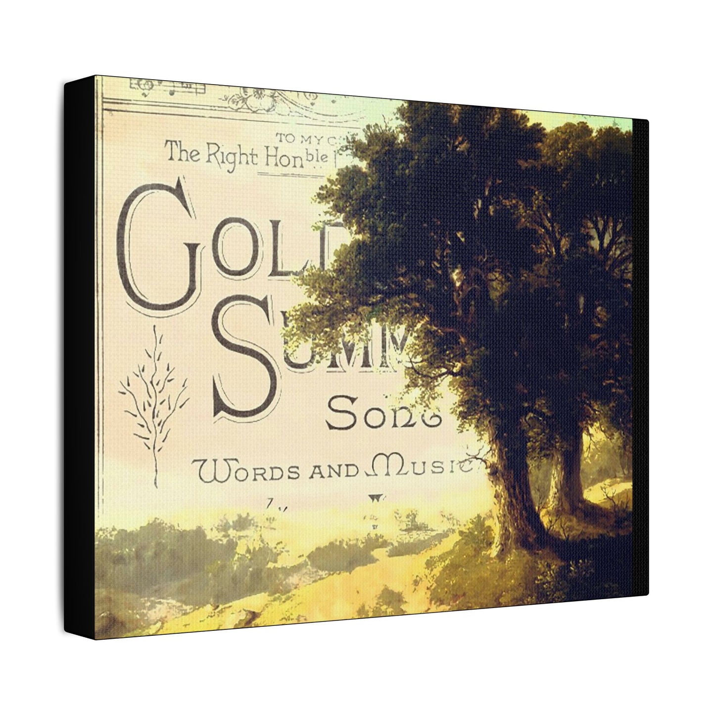 Golden Summer Art- Gallery Wrapped- Satin Stretched Canvas Gallery Wraps - No Frame Needed