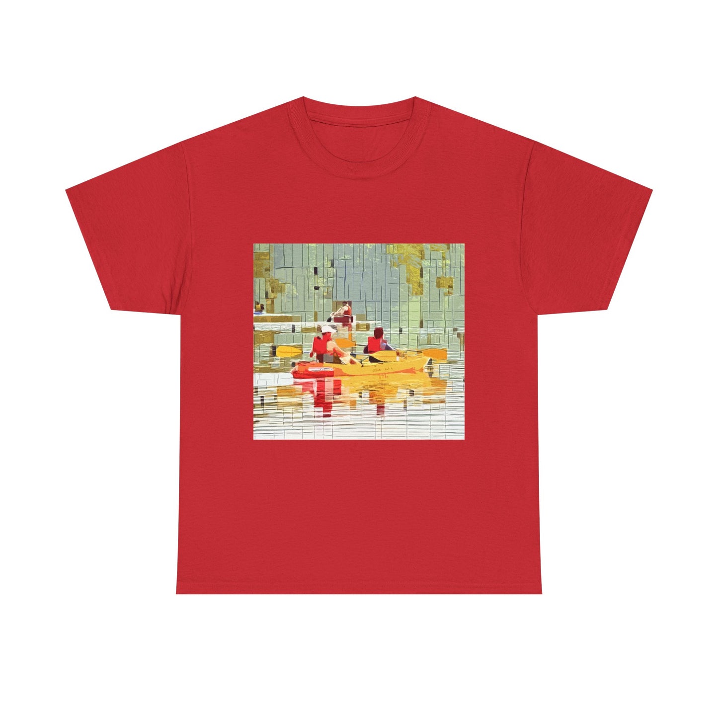 Kayak in the River - Amazing Unisex Heavy Cotton Tee
