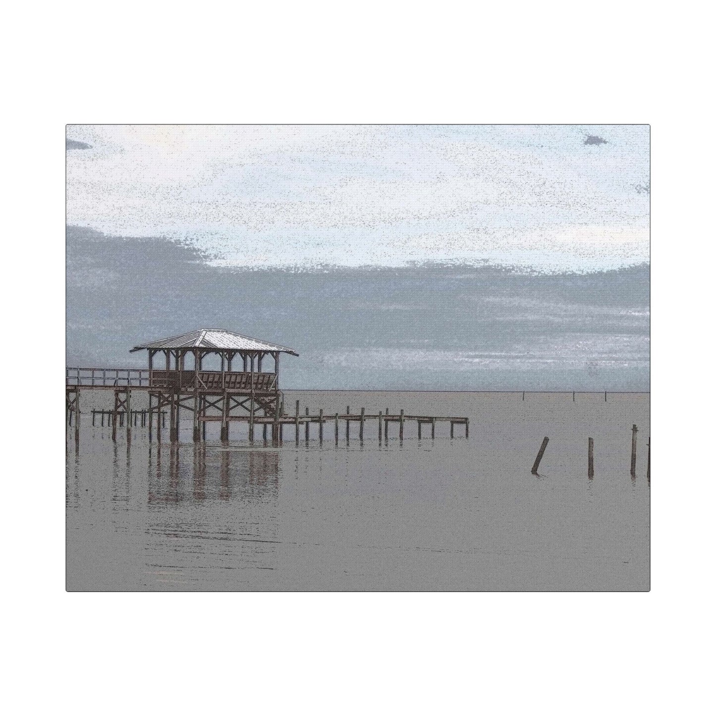 Peaceful Seas- Art- Gallery Wrapped- Satin Stretched Canvas Gallery Wraps - No Frame Needed