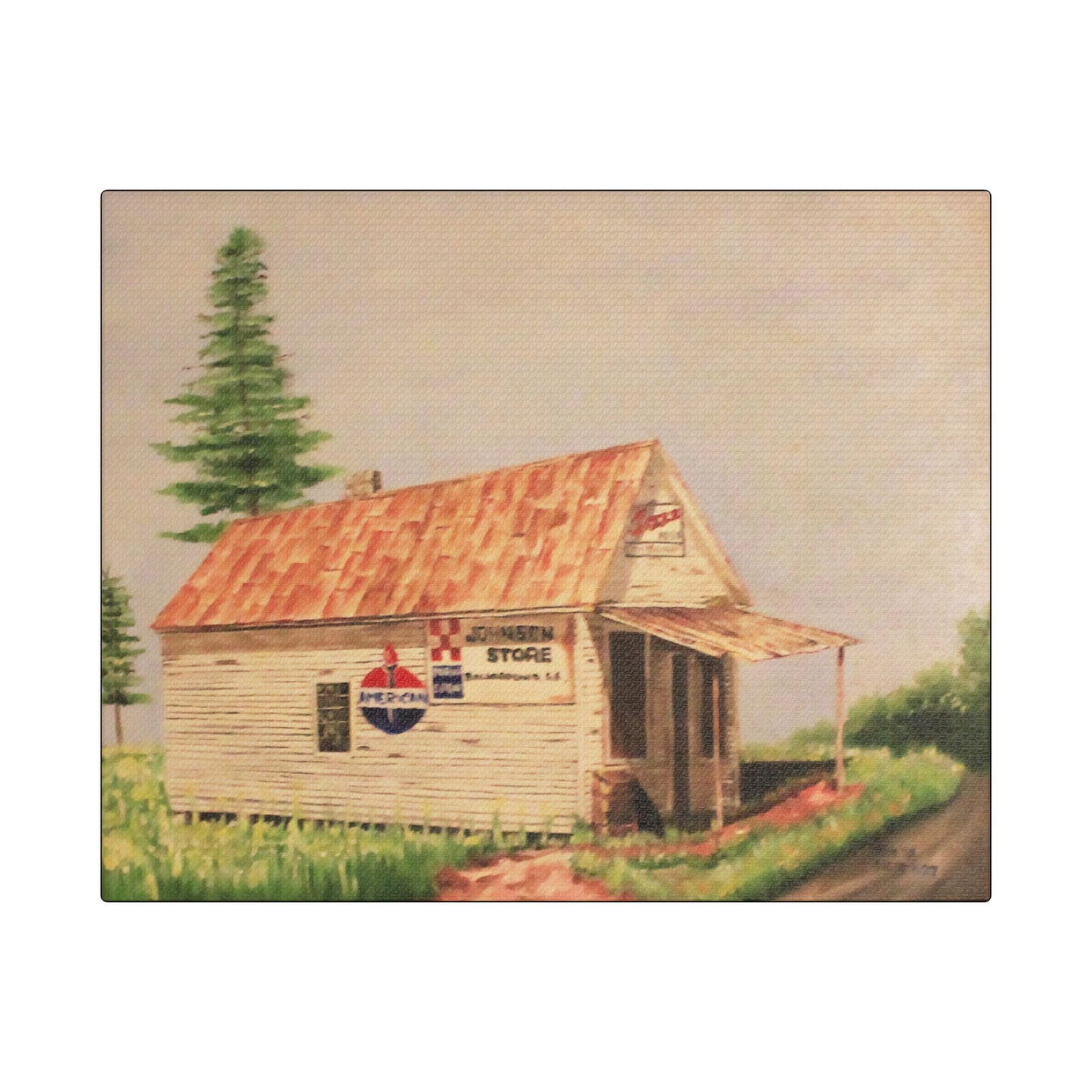 Johnson Store- Art- Gallery Wrapped- Satin Stretched Canvas Gallery Wraps - No Frame Needed