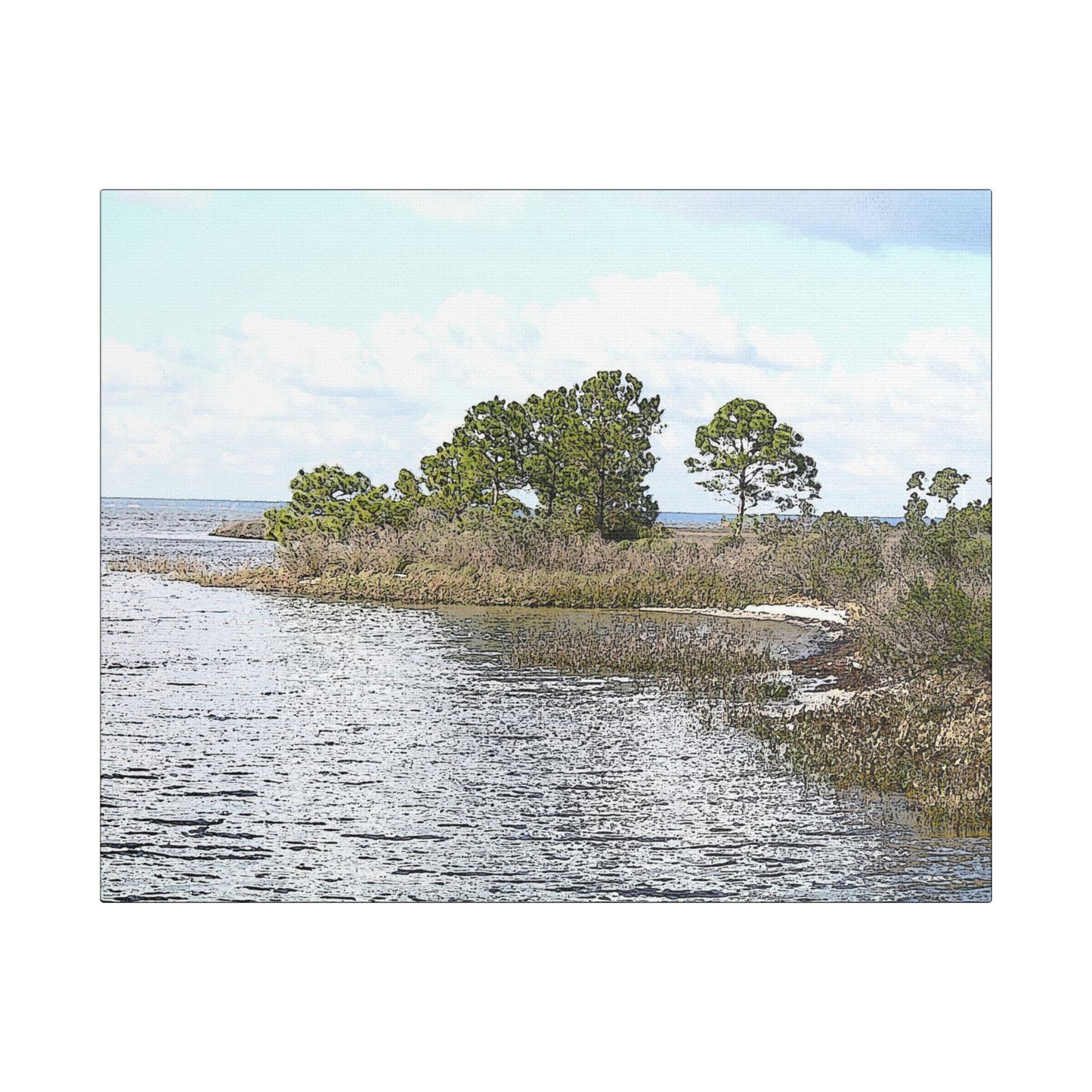 Going Coastal Florida Art- Gallery Wrapped- Satin Stretched Canvas Gallery Wraps - No Frame Needed