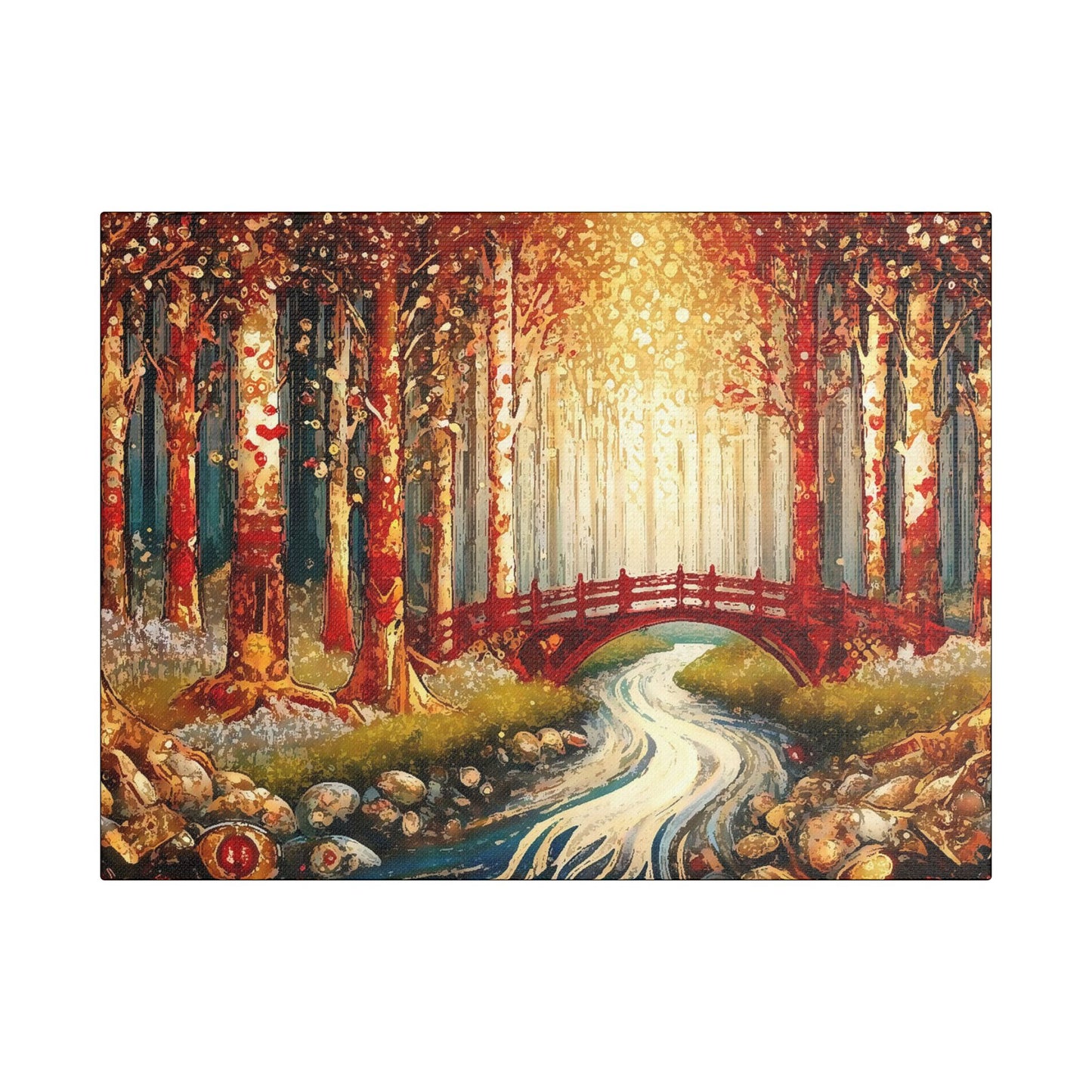 Magical Forest- Art- Gallery Wrapped- Satin Stretched Canvas Gallery Wraps - No Frame Needed