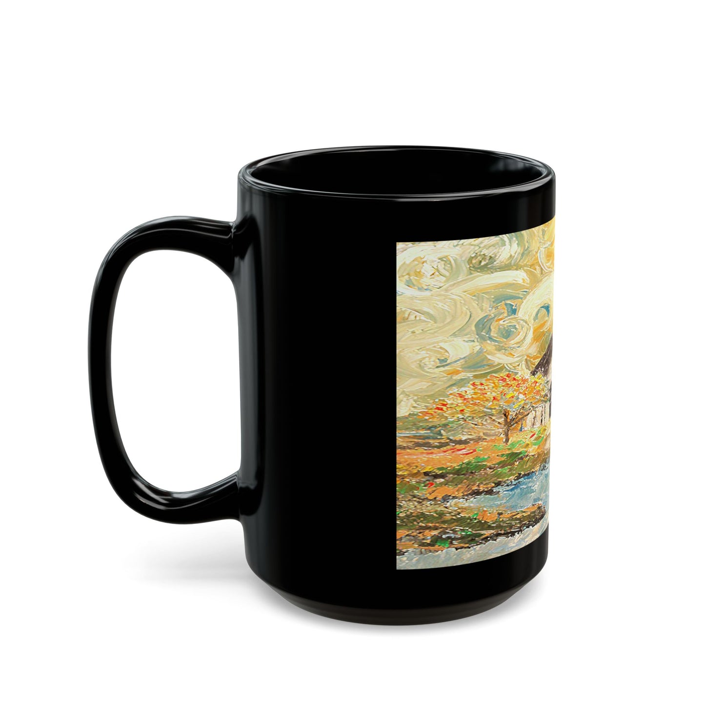 Coastal Church- 11 oz or 15 oz Ceramic Black Mugs