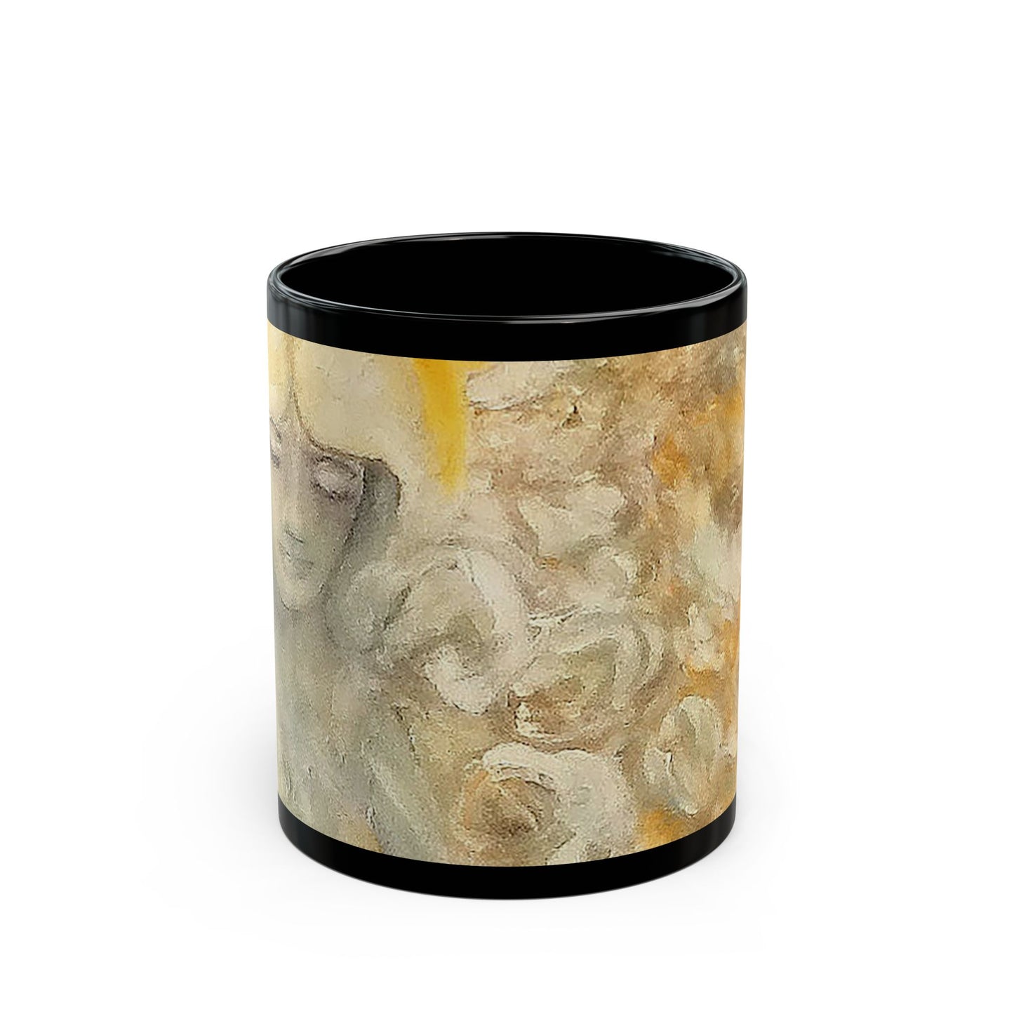 Angels watch over Thee- 11 oz or 15 oz Ceramic Black Mugs