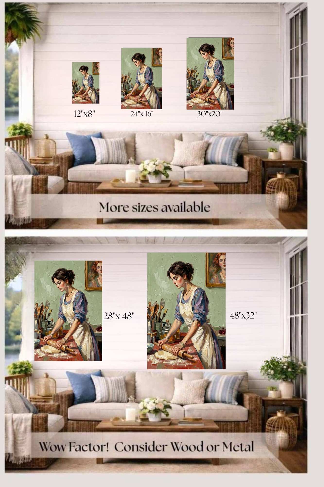 The Baker's Family Pie Recipe | Farmhouse Print| Kitchen Art | Giclée Paper • Wood • Metal • Canvas