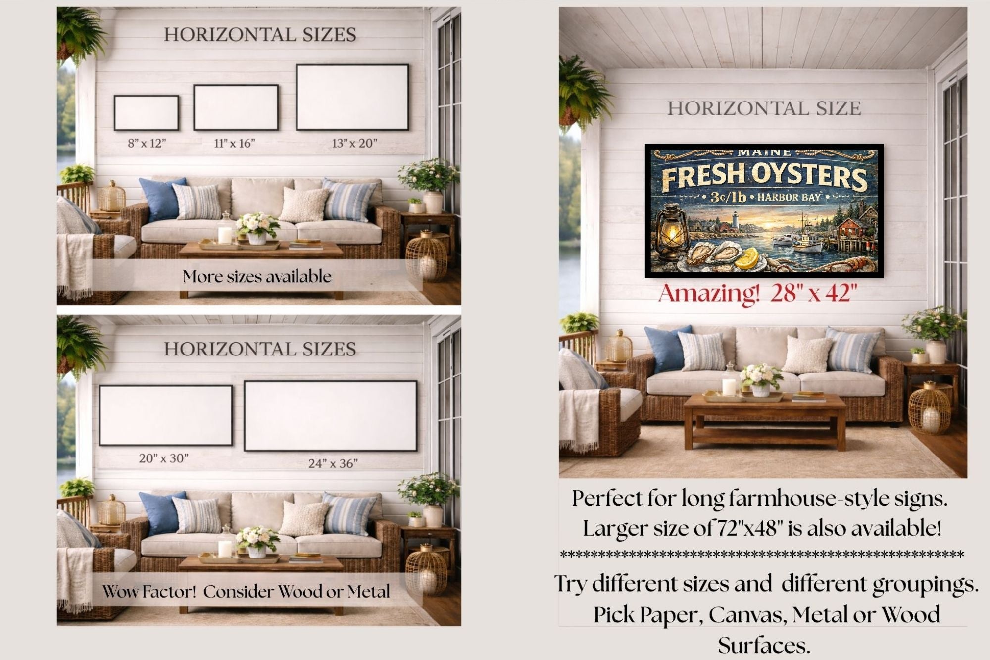 Fresh Oysters from Harbor Bay Art| Canvas Prints - Giclee on Paper - Wood And Metal Panels