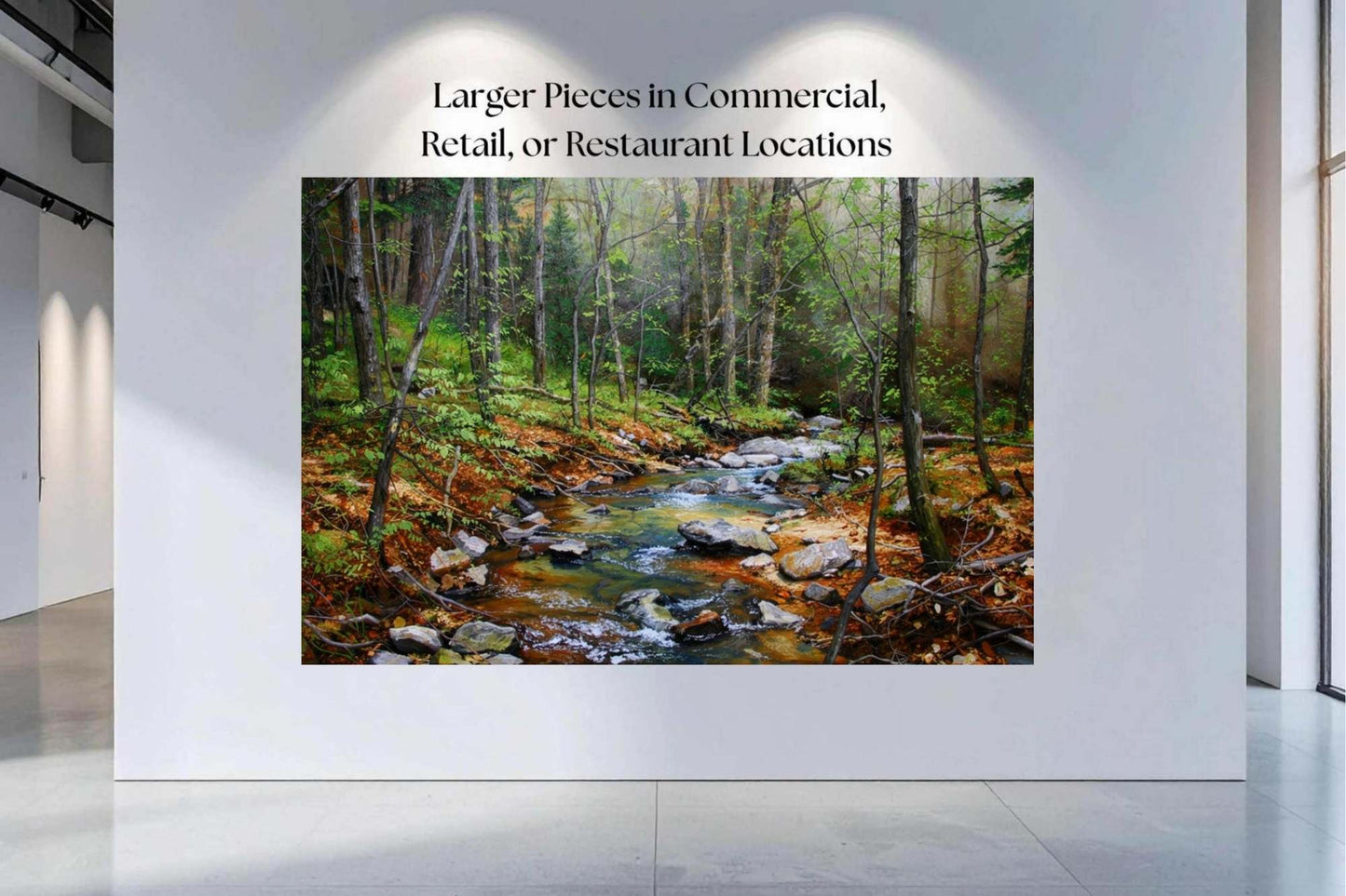 Peaceful Woodland Stream | Impressionist Print| Forest Creek Landscape | Nature Wall Art