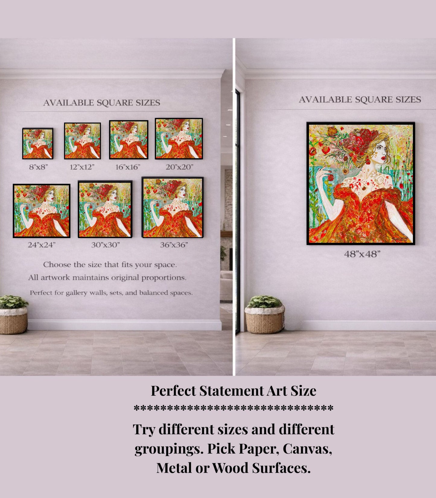 Autumn Queen. Strong Woman Art| Giclee Paper- Wood- Metal- Canvas