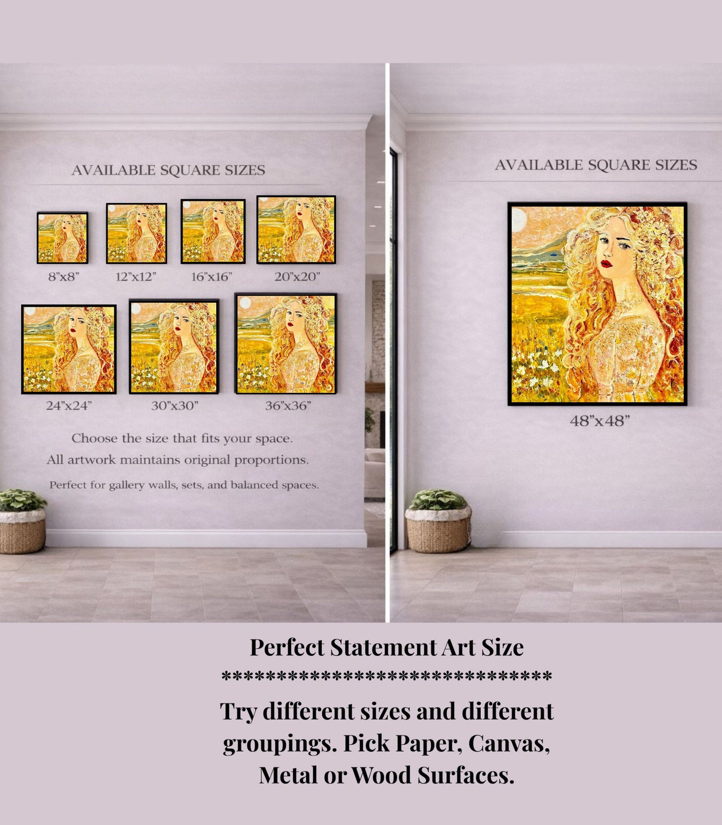 The Queen of Summer- Art Giclee Paper- Wood- Metal- Canvas
