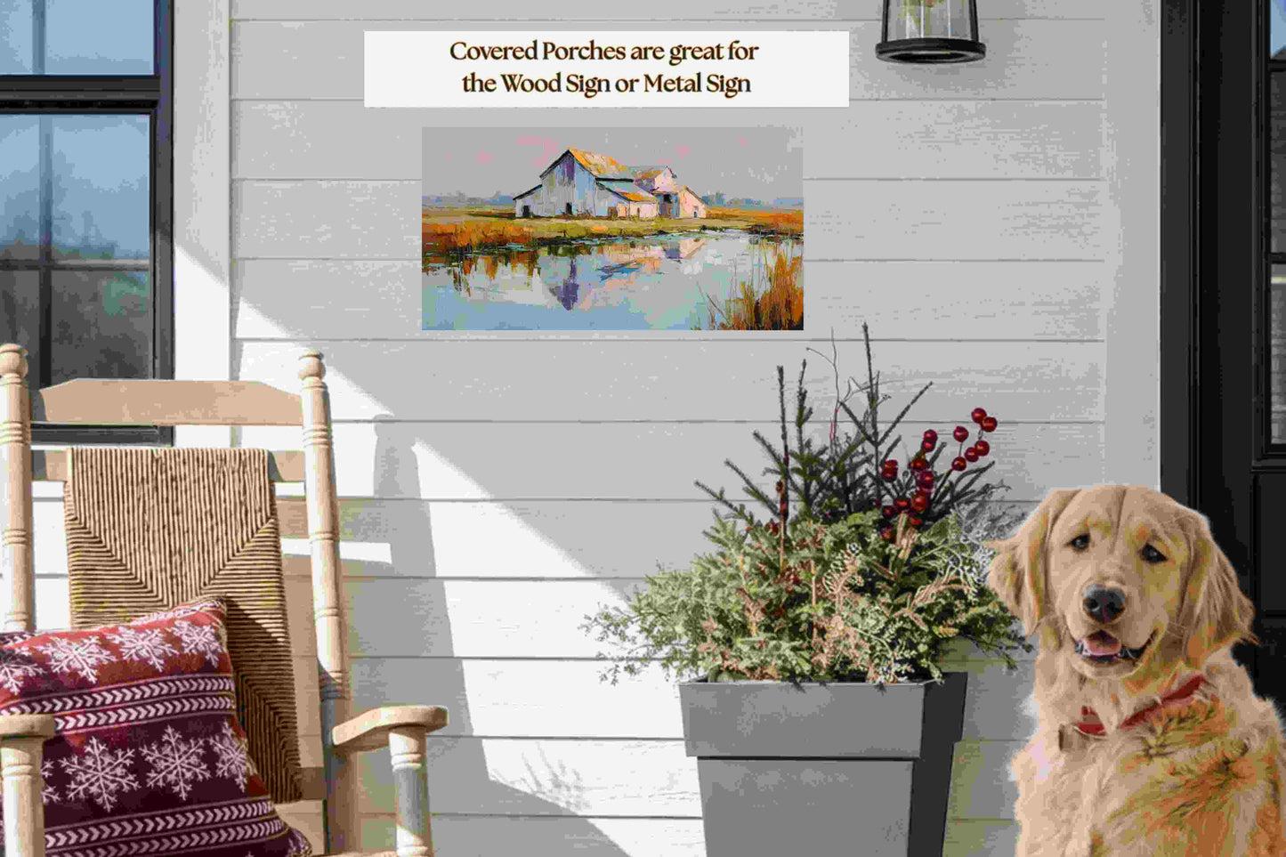 Still Water Farm | Impressionist Print| Barn Reflection Print| Farmhouse Art| Giclée on Canvas, Wood, Metal & Fine Art Paper
