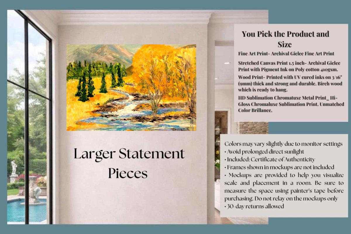 Colorado Morning | Rocky Mountain Landscape | Print of Original Teresa Johnson Painting| Giclee Paper- Wood- Metal- Canvas