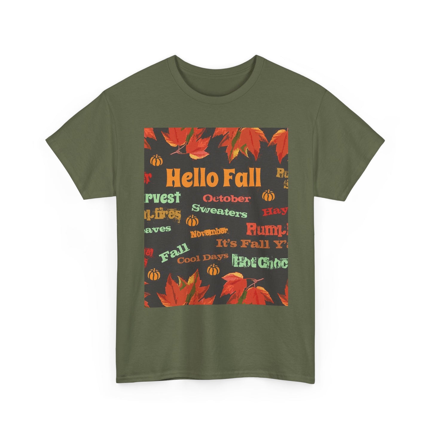 Hello Fall -Amazing Unisex Heavy Cotton Short Sleeve Tee Shirts!