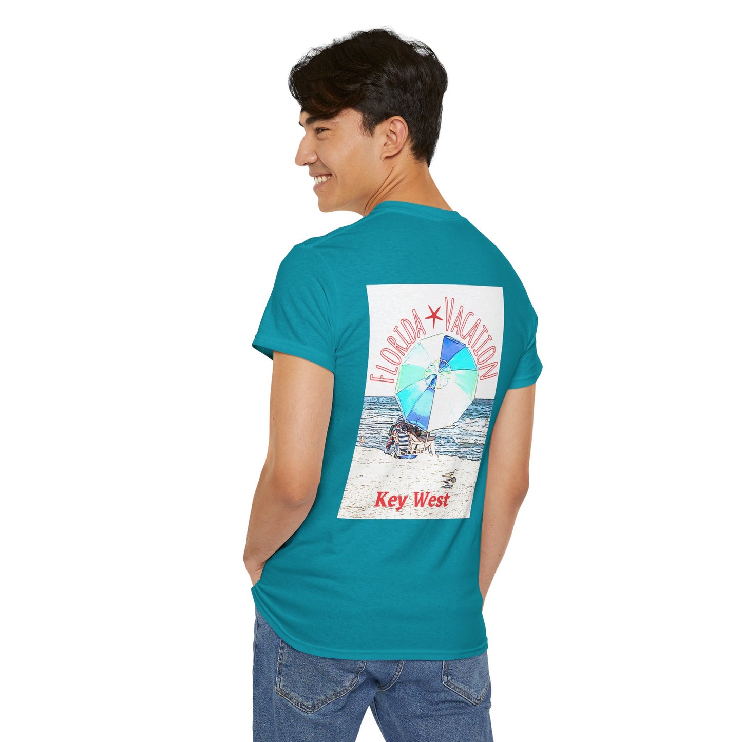 Florida Vacation Key West - Amazing Unisex Heavy Cotton Short Sleeve Tee Shirts!