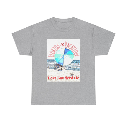 Florida Vacation Fort Lauderdale - Amazing Unisex Heavy Cotton Tee