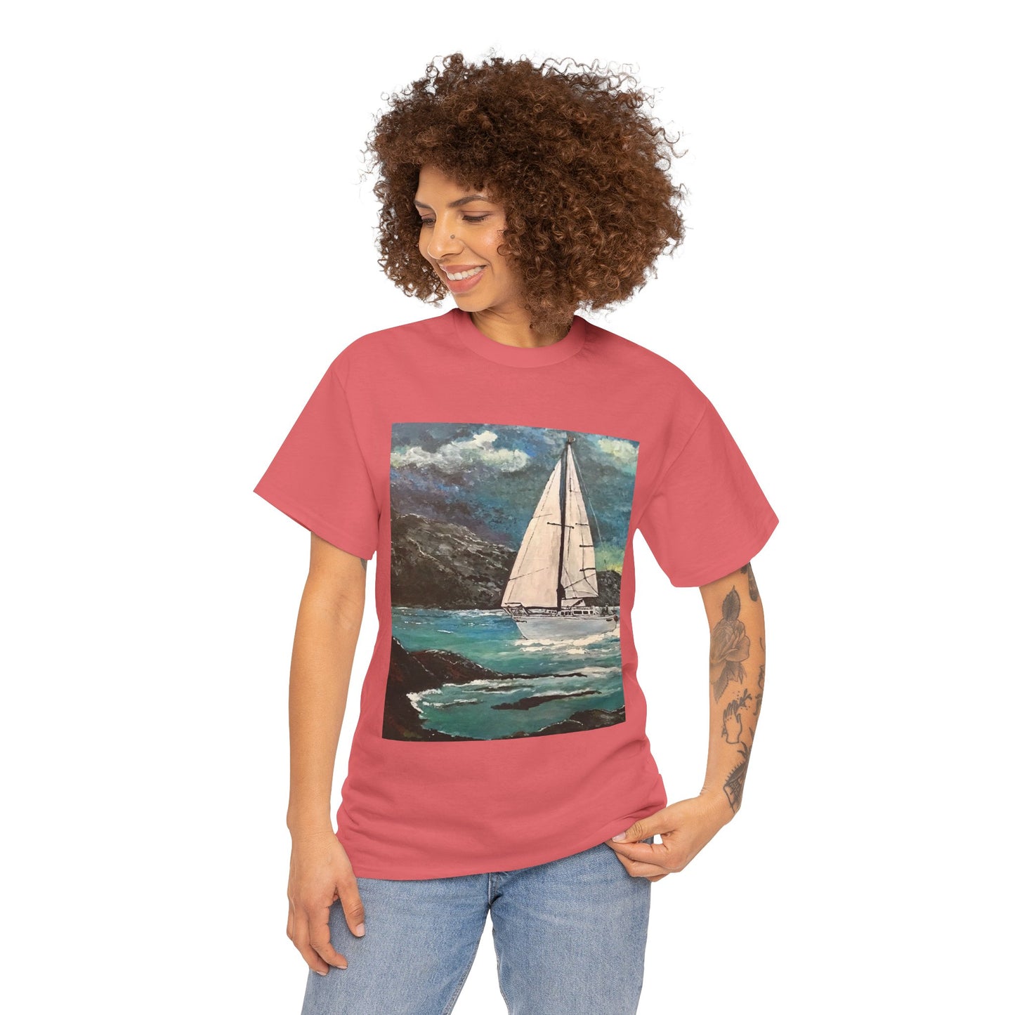 Tropical Sailing - Amazing Unisex Heavy Cotton Short Sleeve Tee Shirts!