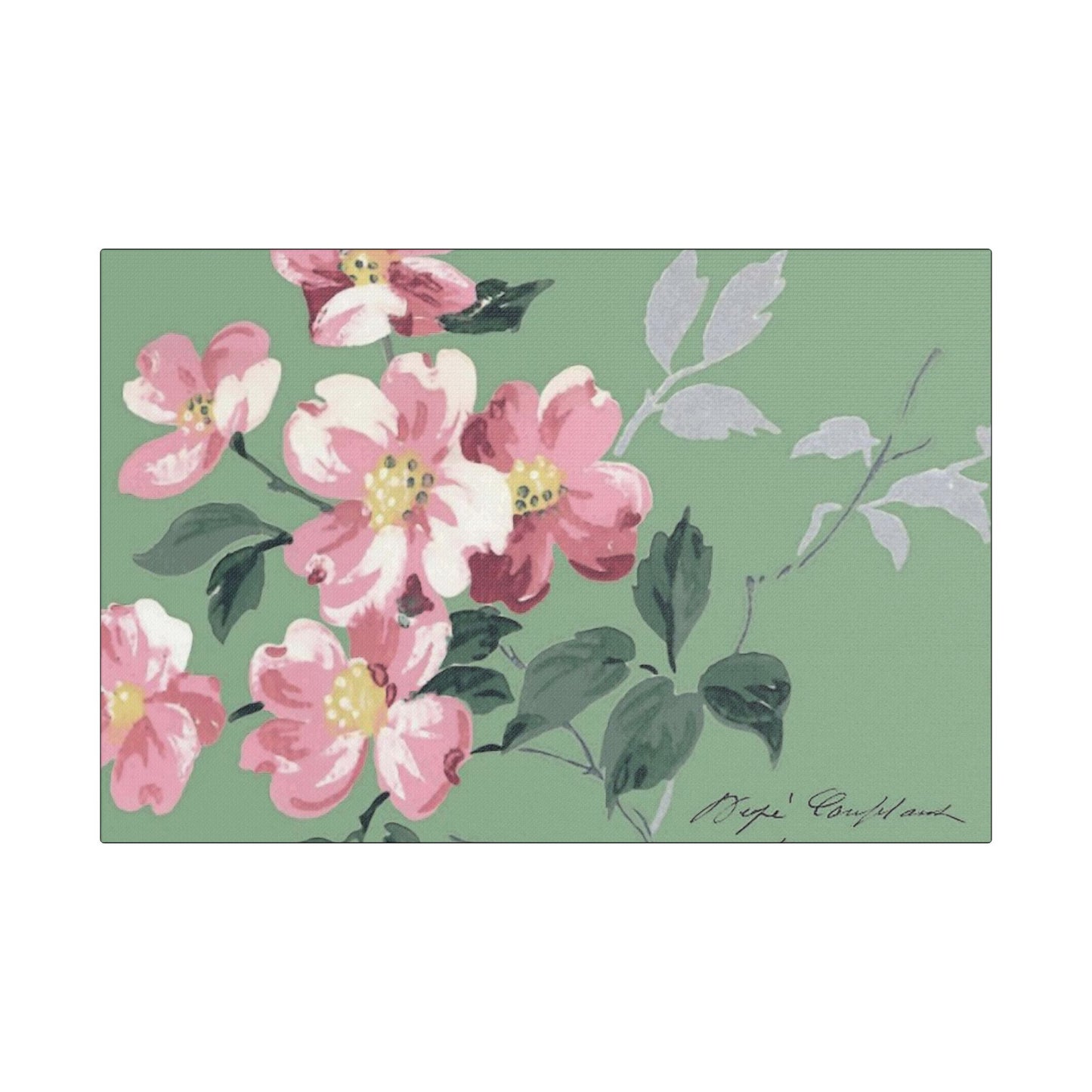 Pink Dogwood Art- Gallery Wrapped- Satin Stretched Canvas Gallery Wraps - No Frame Needed