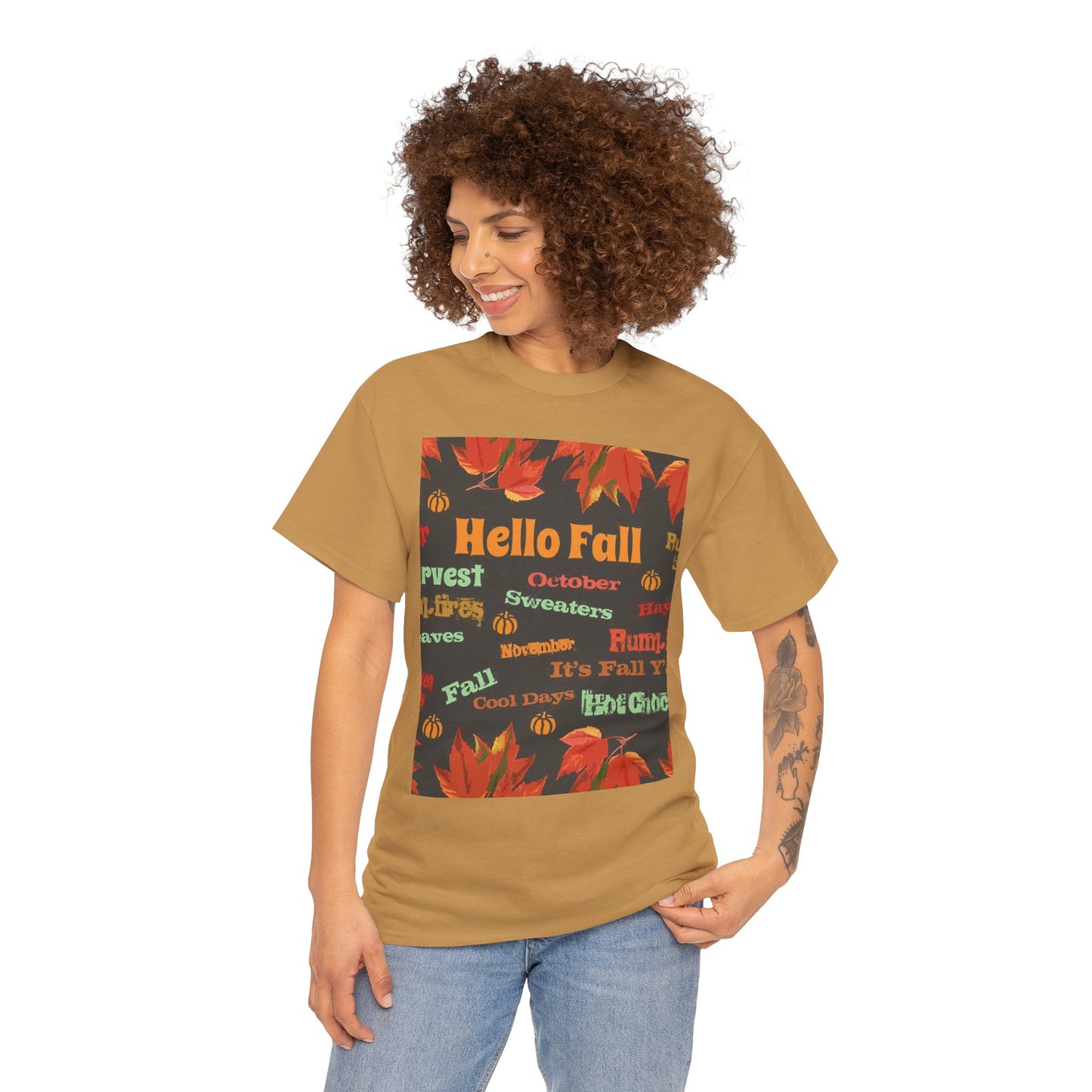 Hello Fall -Amazing Unisex Heavy Cotton Short Sleeve Tee Shirts!