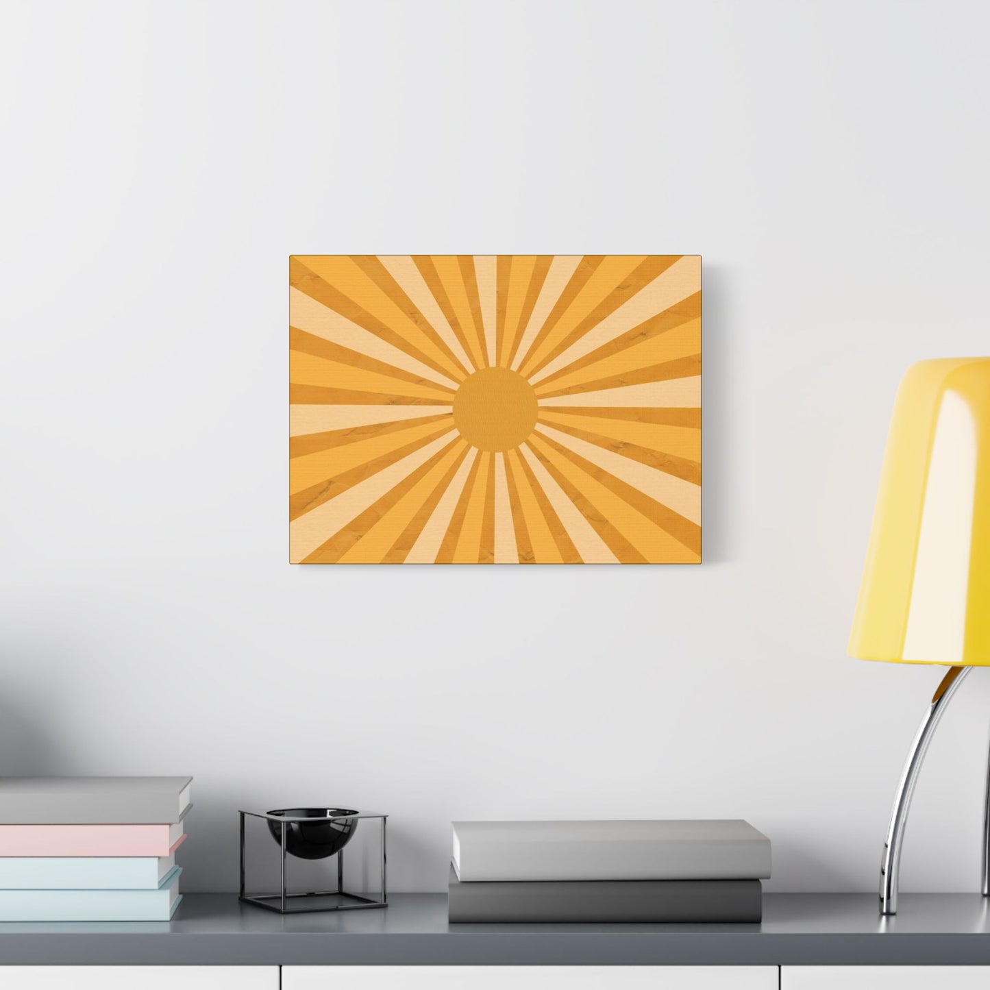 Retro Sun Art- Gallery Wrapped- Satin Stretched Canvas Gallery Wraps - No Frame Needed