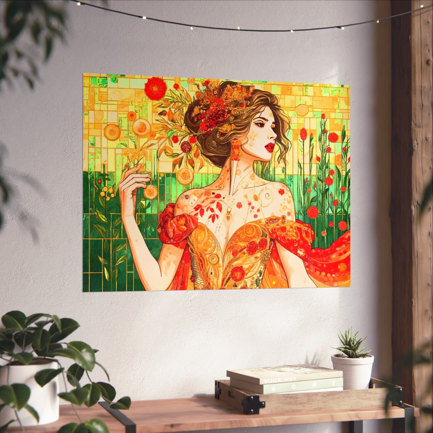 Autumn Queen Art- Giclée Technique Fine Art Posters- No Frame