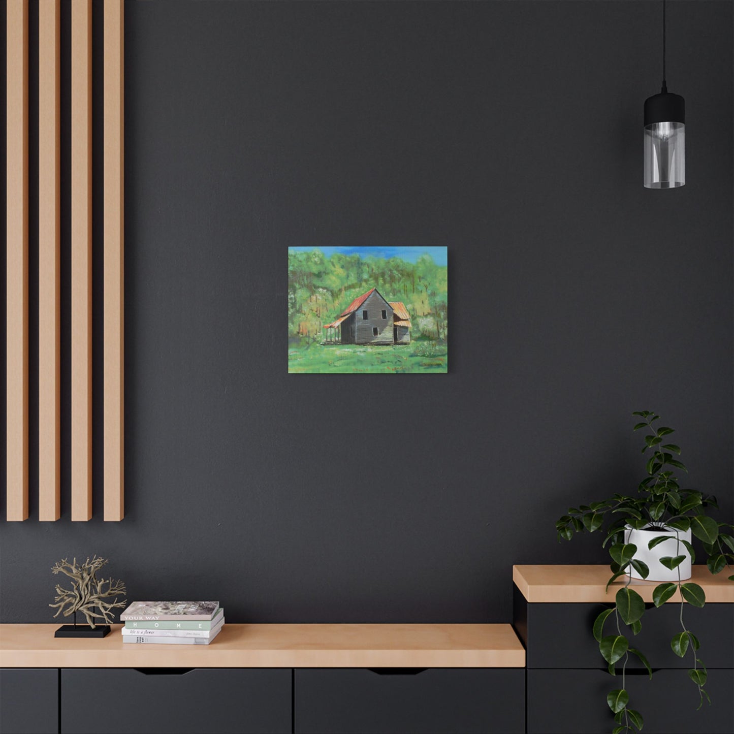 The Homeplace- Art- Gallery Wrapped- Satin Stretched Canvas Gallery Wraps - No Frame Needed