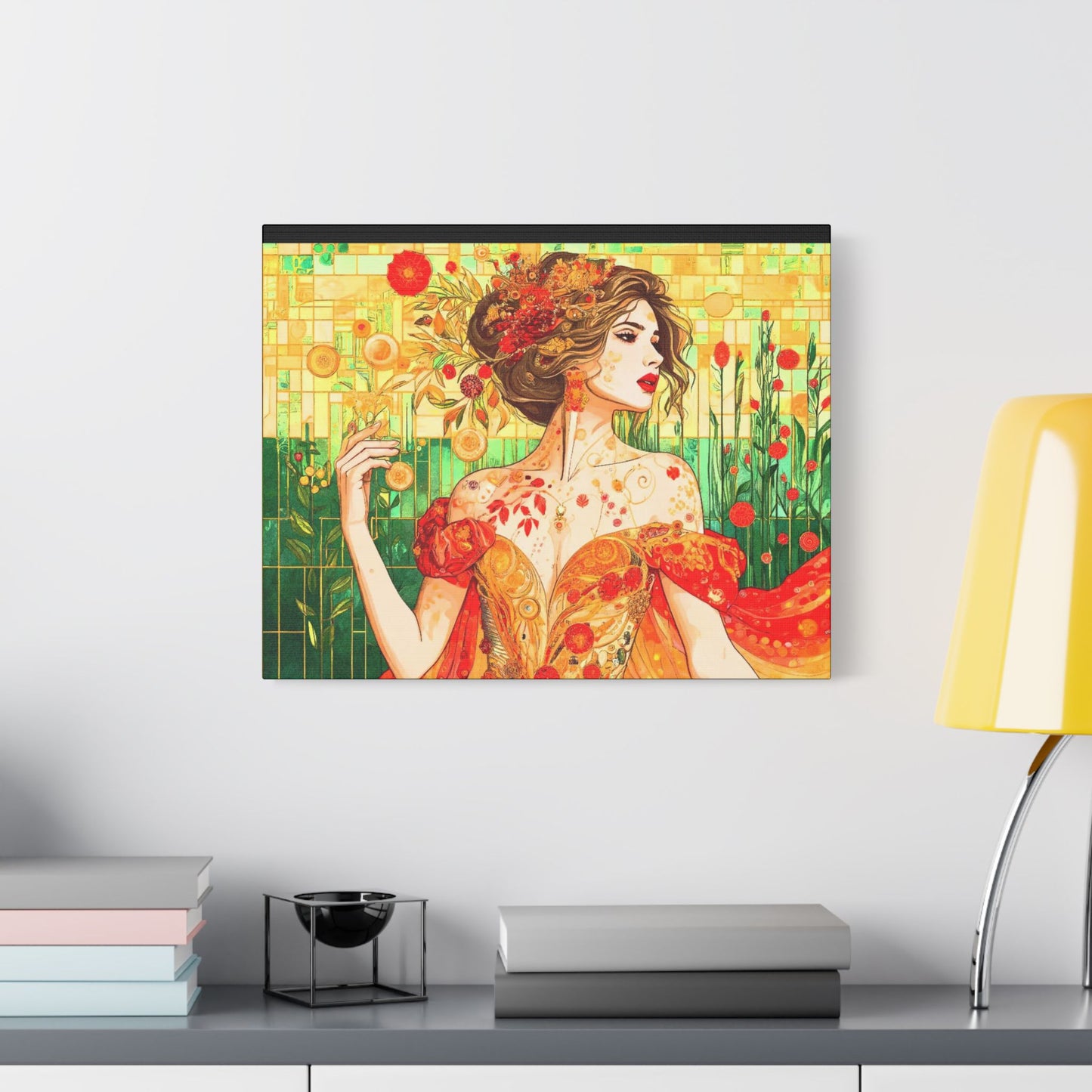 Autumn Queen  -Art- Gallery Wrapped- Satin Stretched Canvas Gallery Wraps - No Frame Needed