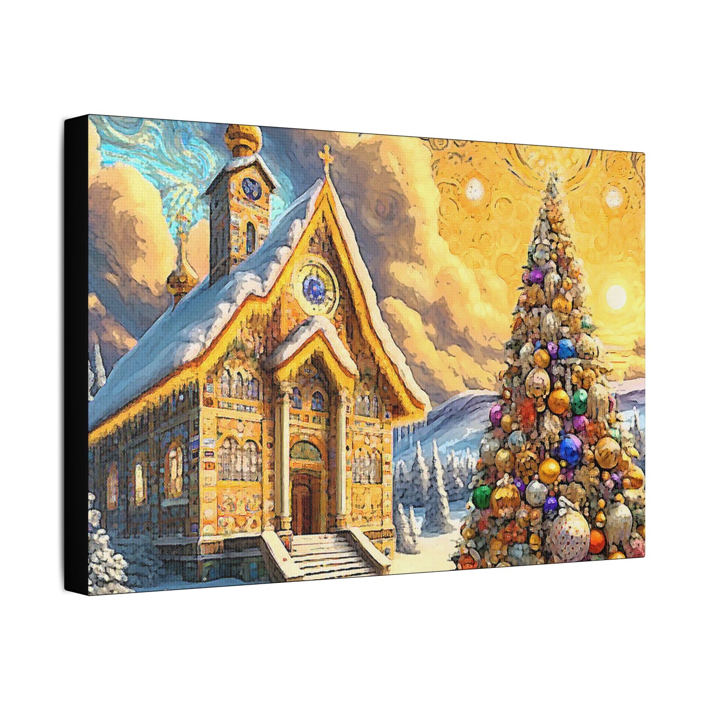 Christmas Magic- Art- Gallery Wrapped- Satin Stretched Canvas Gallery Wraps - No Frame Needed