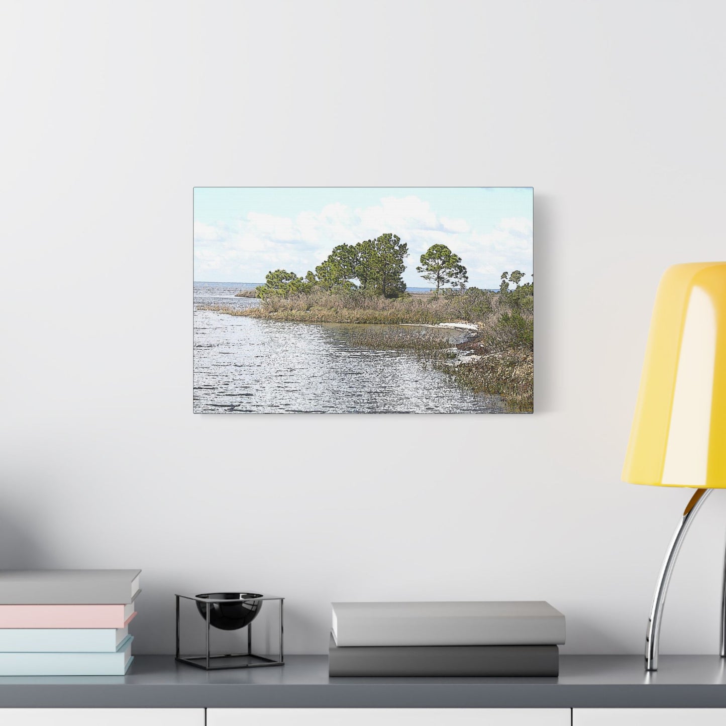 Going Coastal Florida Art- Gallery Wrapped- Satin Stretched Canvas Gallery Wraps - No Frame Needed