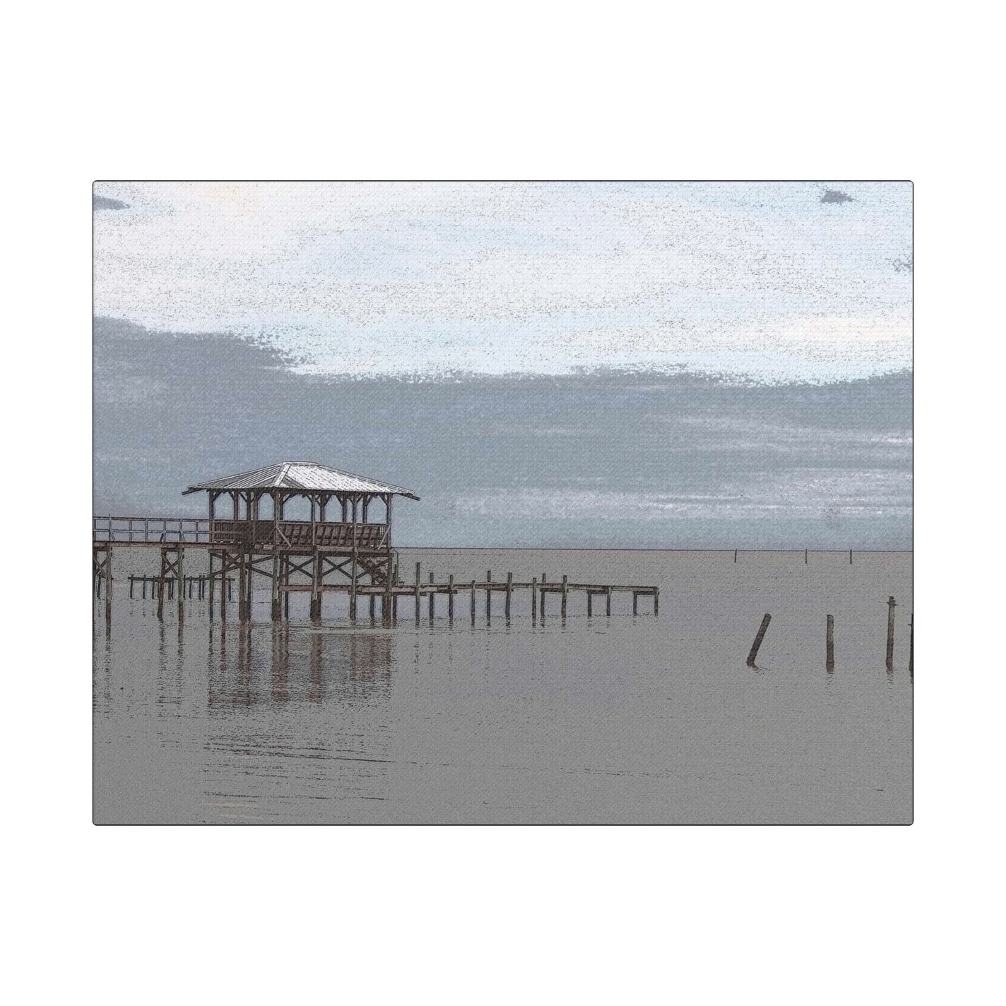 Peaceful Seas- Art- Gallery Wrapped- Satin Stretched Canvas Gallery Wraps - No Frame Needed