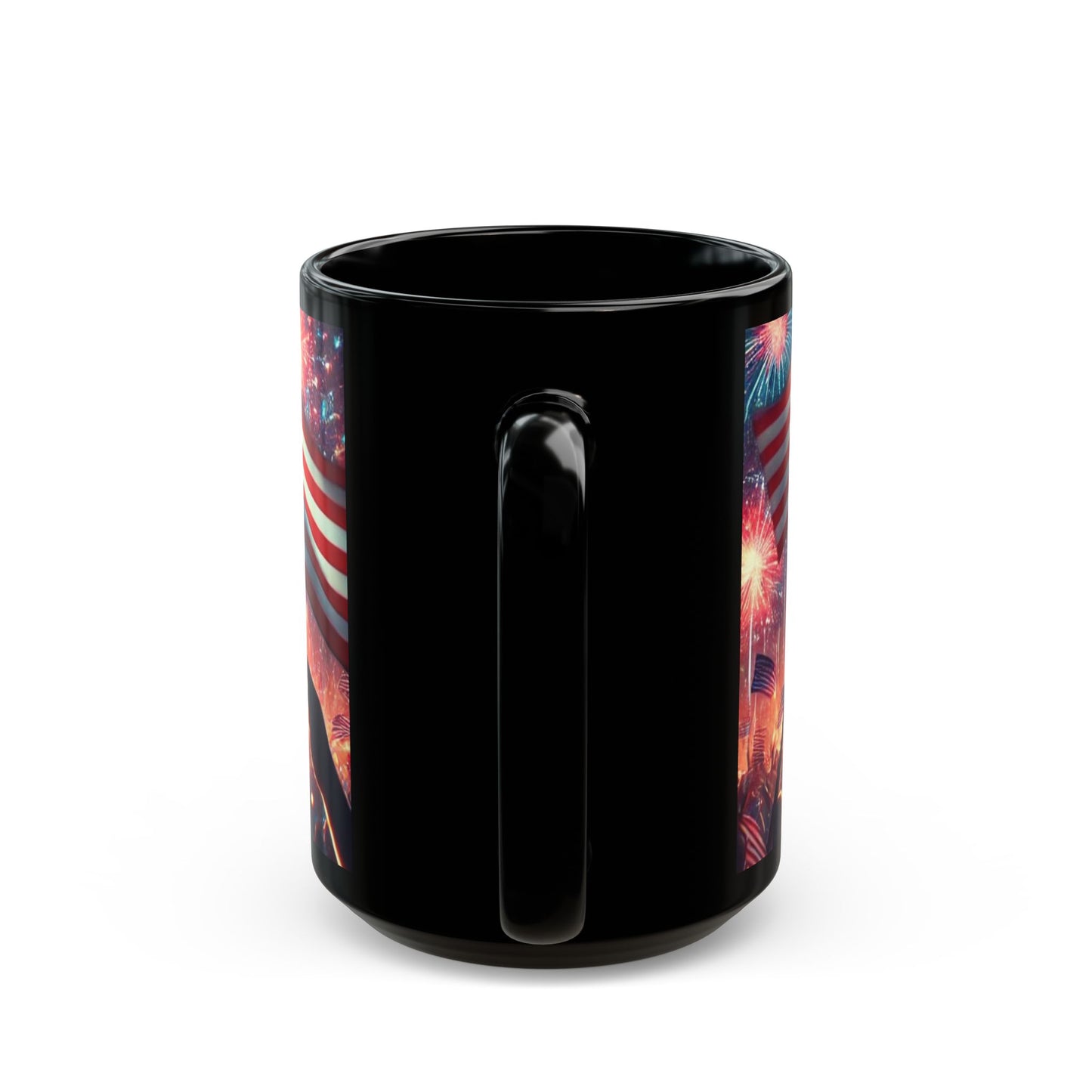 Celebrate Freedom - 11 oz or 15 oz Ceramic Black Mugs