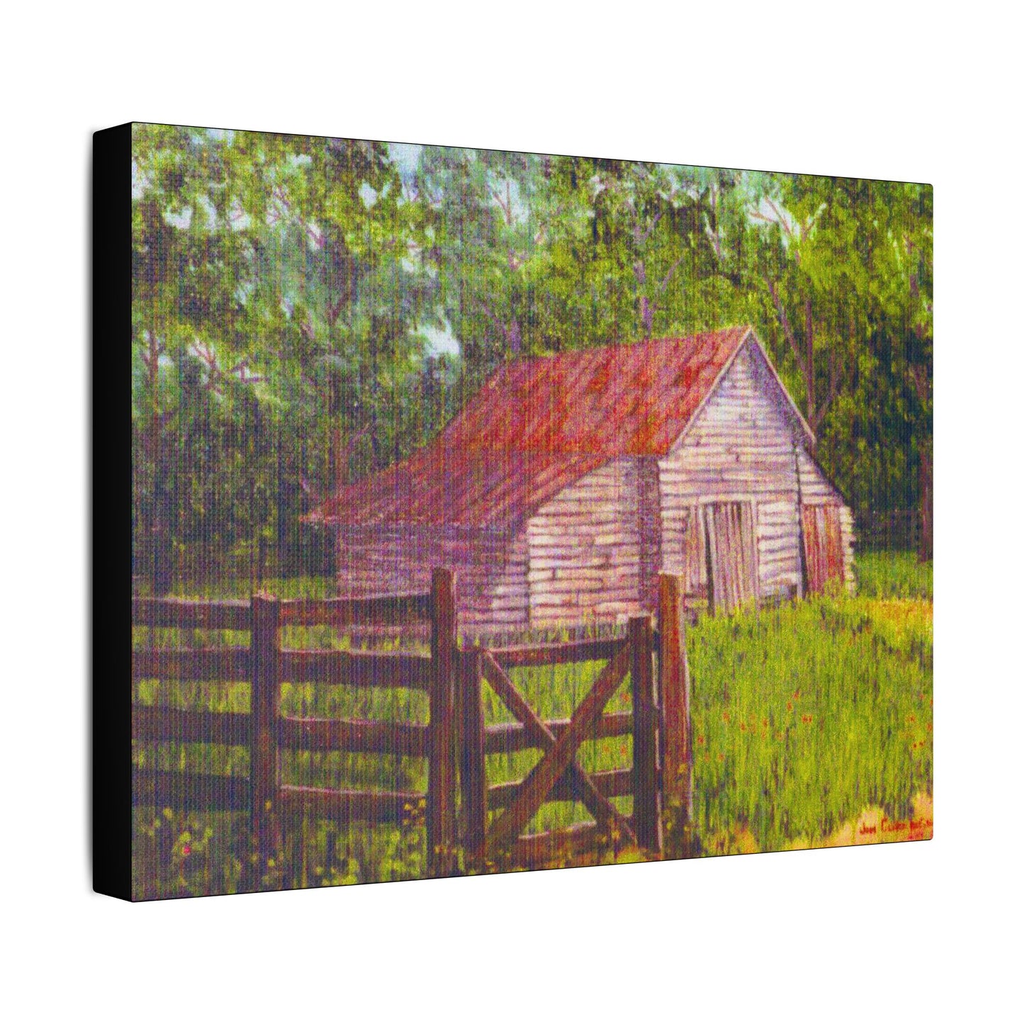 Dawsonville Barn- Art- Gallery Wrapped- Satin Stretched Canvas Gallery Wraps - No Frame Needed