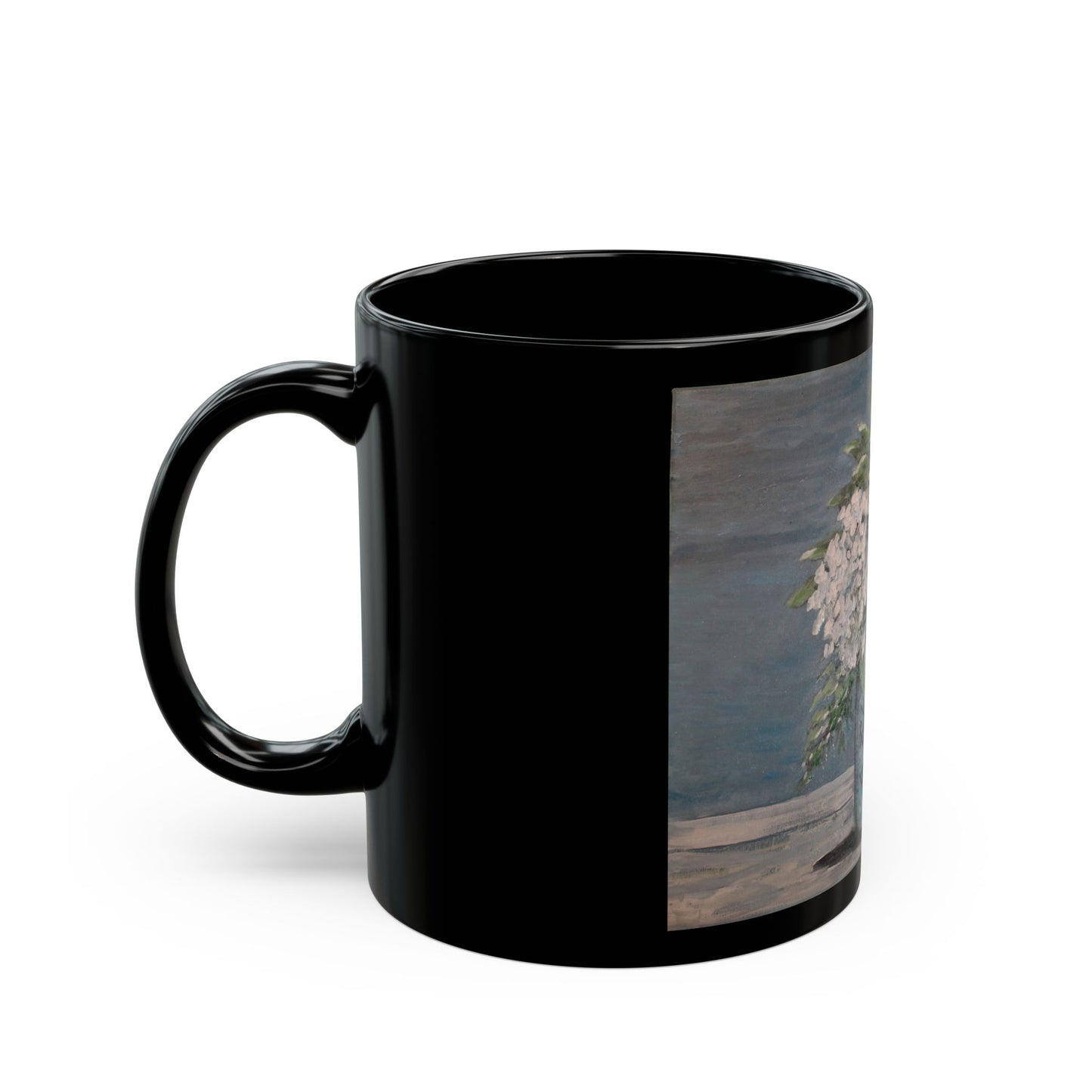 Belle Bouquet- 11 oz or 15 oz Ceramic Black Mugs