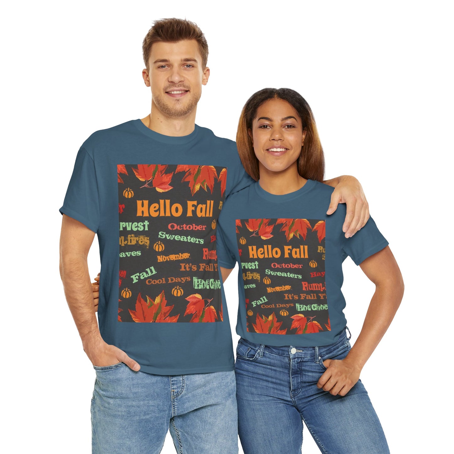 Hello Fall -Amazing Unisex Heavy Cotton Short Sleeve Tee Shirts!