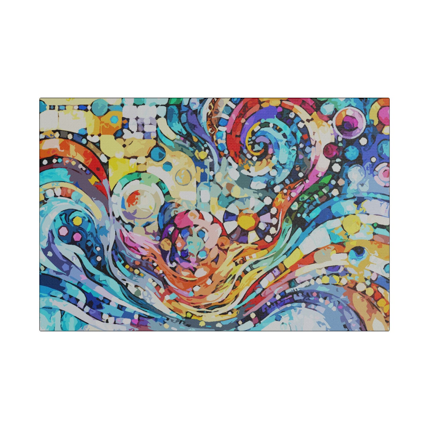 Rolling Waves- Art- Gallery Wrapped- Satin Stretched Canvas Gallery Wraps - No Frame Needed