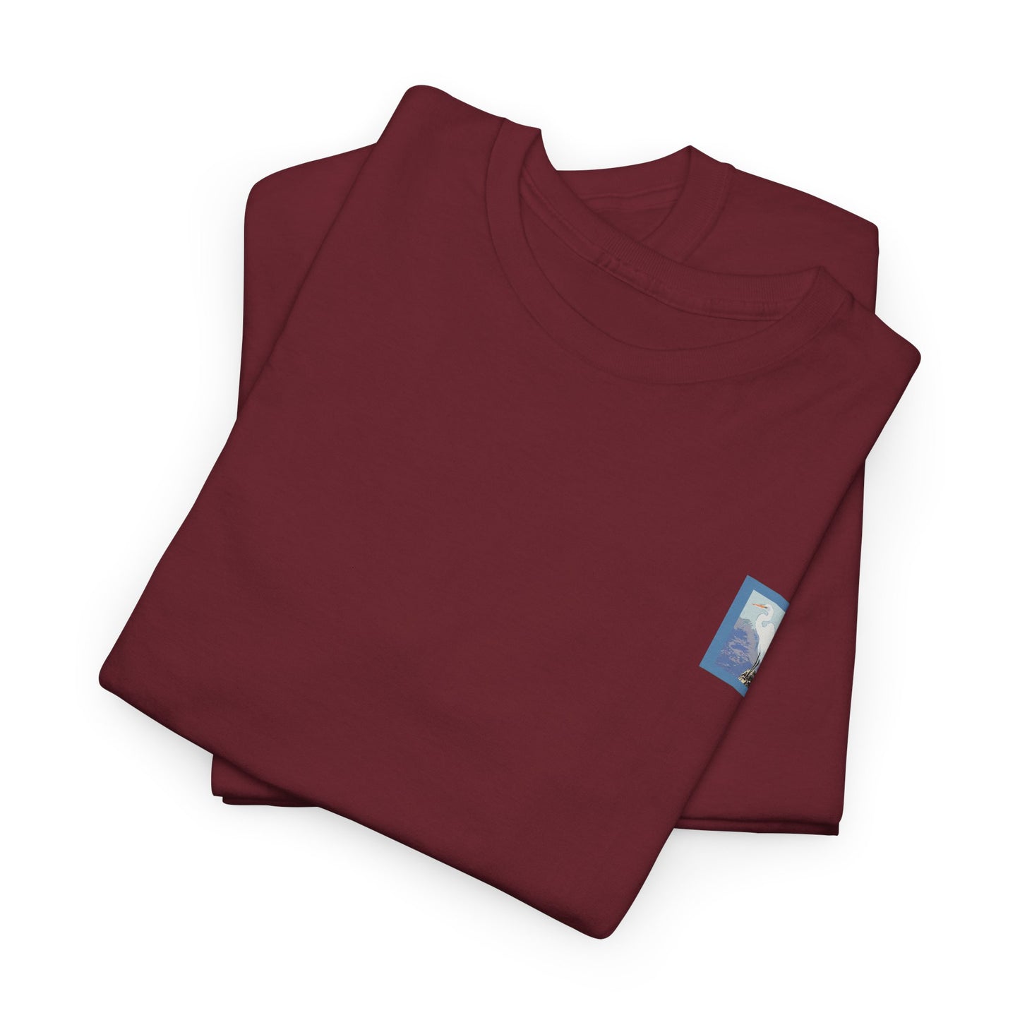 White Egret- Amazing Unisex Heavy Cotton Short Sleeve Tee Shirts!