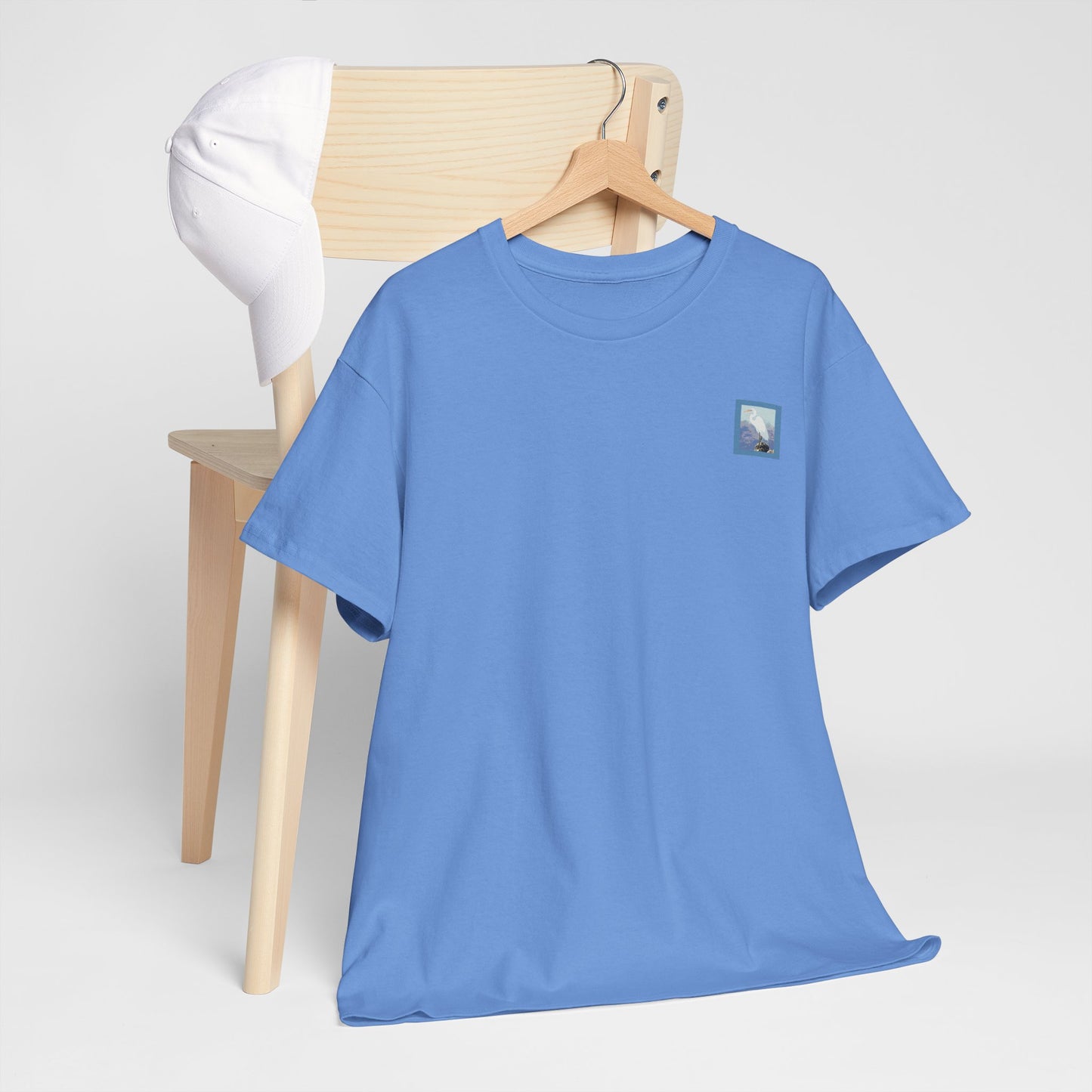White Egret- Amazing Unisex Heavy Cotton Short Sleeve Tee Shirts!