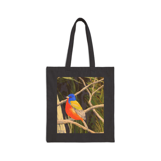 "Bobbie's Bird" Stylish Cotton Canvas Tote Bag