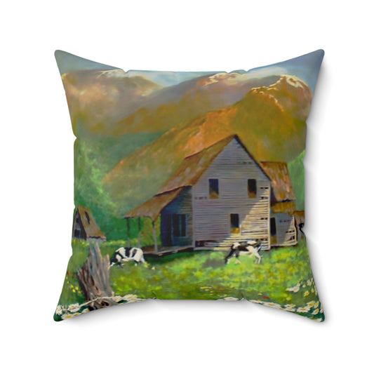 The Cows Faux Suede Square Pillow