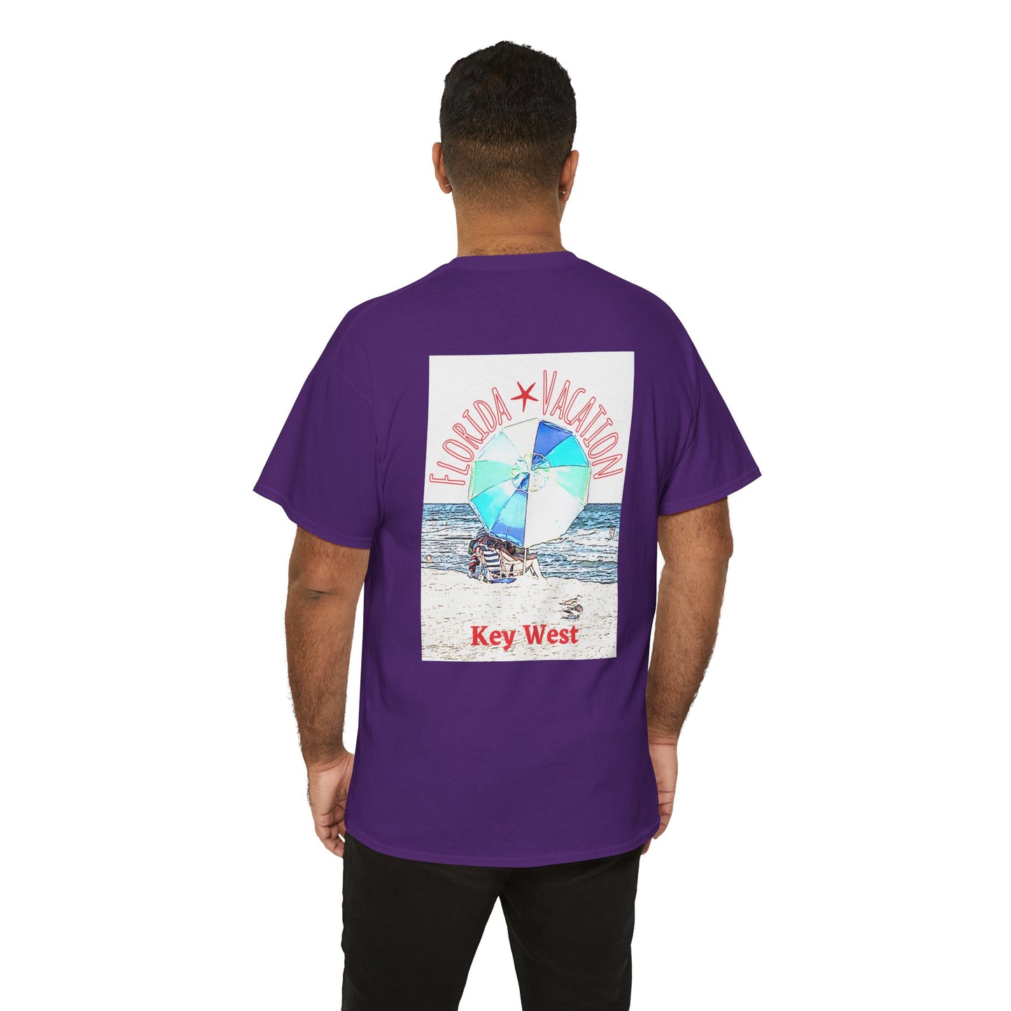 Florida Vacation Key West - Amazing Unisex Heavy Cotton Short Sleeve Tee Shirts!
