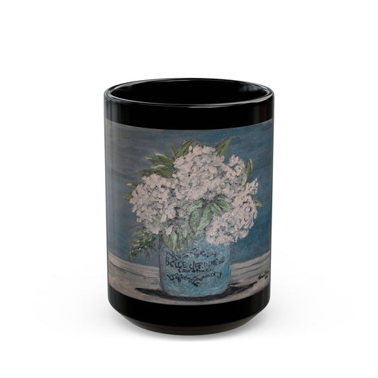Belle Bouquet- 11 oz or 15 oz Ceramic Black Mugs