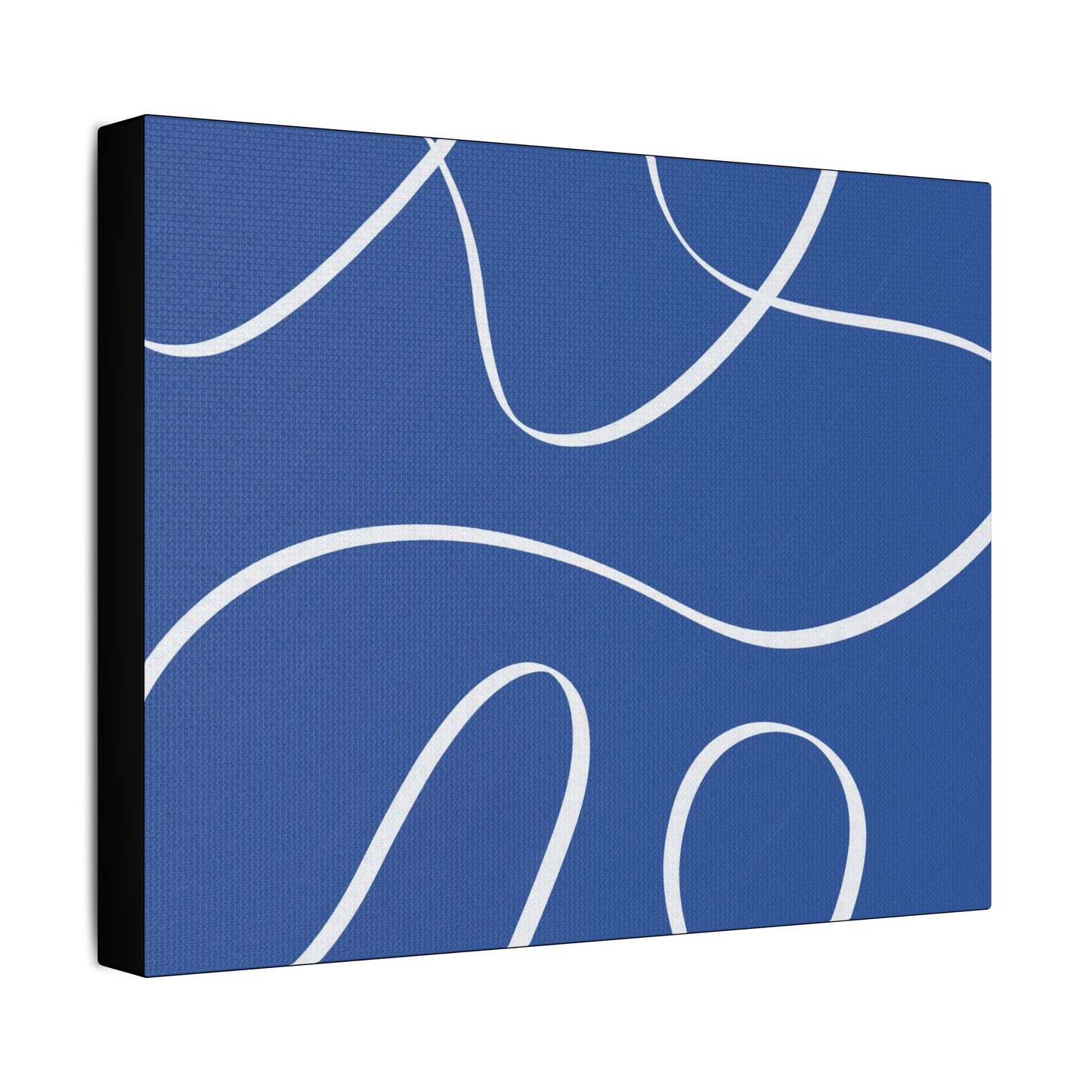 Blue Swirl Art- Gallery Wrapped- Satin Stretched Canvas Gallery Wraps - No Frame Needed