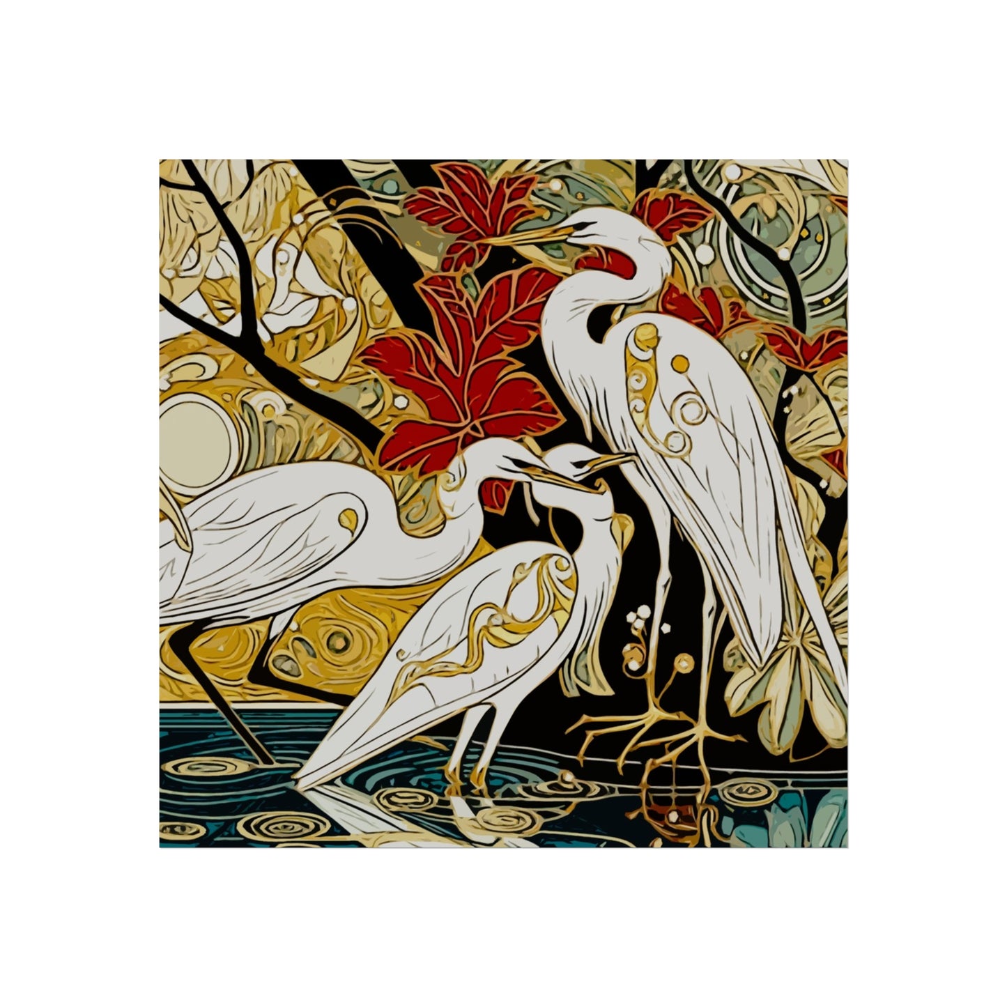 Gorgeous Birds- Art- Giclée Technique Fine Art Posters- No Frame