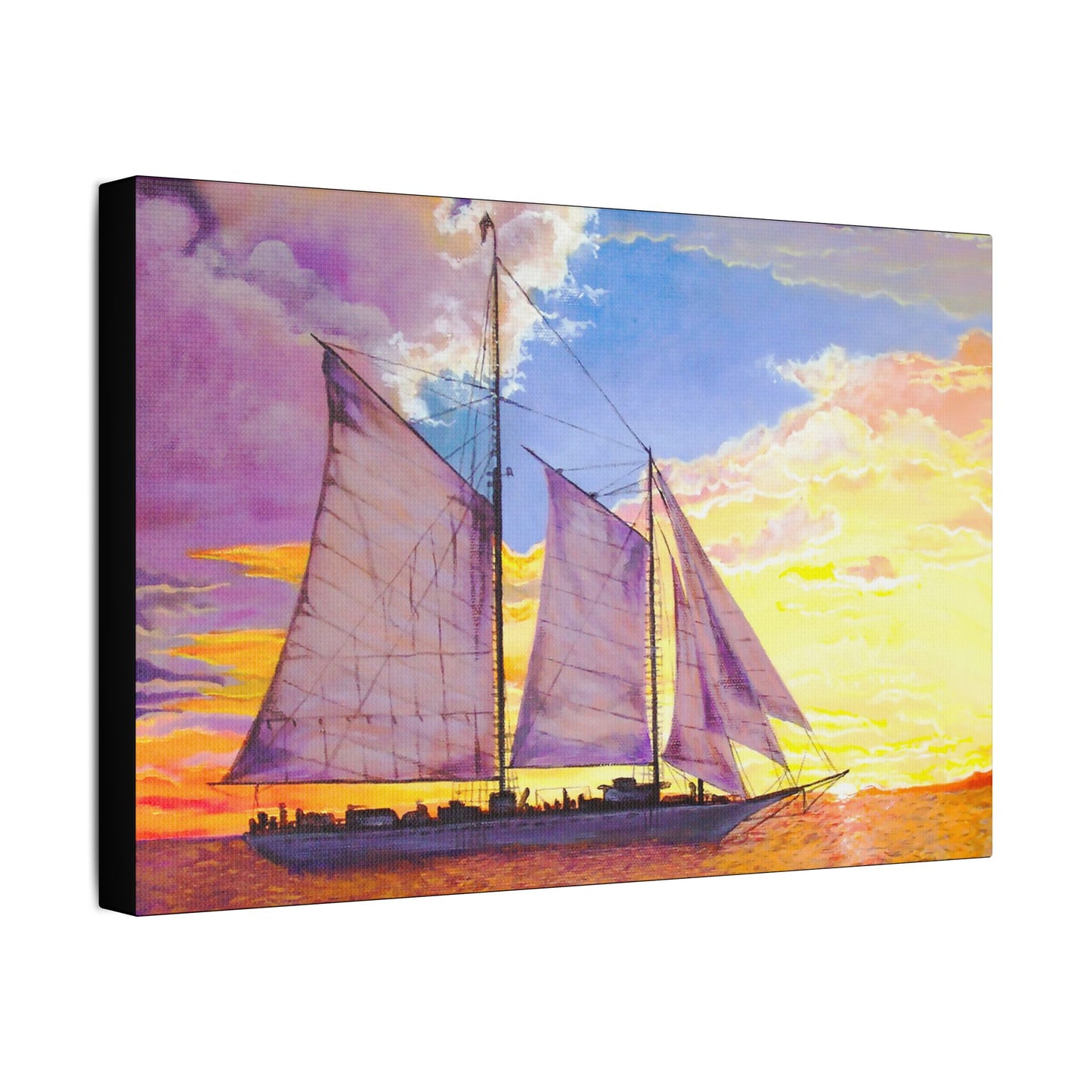 Smooth Sailing Art- Gallery Wrapped- Satin Stretched Canvas Gallery Wraps - No Frame Needed