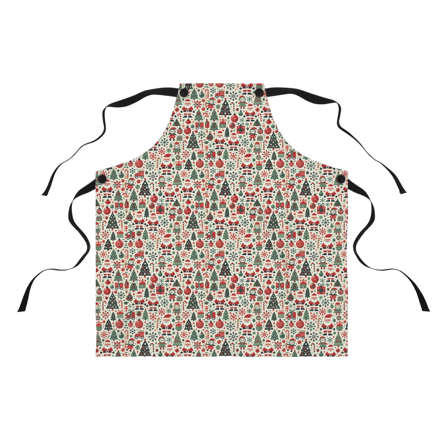 Santas, Trees, Snowflakes, Candy Canes, and Ornaments, Christmas Apron