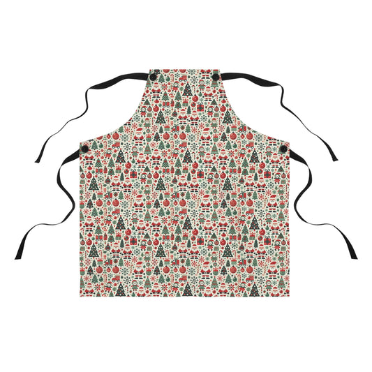 Santas, Trees, Snowflakes, Candy Canes, and Ornaments, Christmas Apron