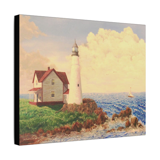 The Lighthouse- Art- Gallery Wrapped- Satin Stretched Canvas Gallery Wraps - No Frame Needed